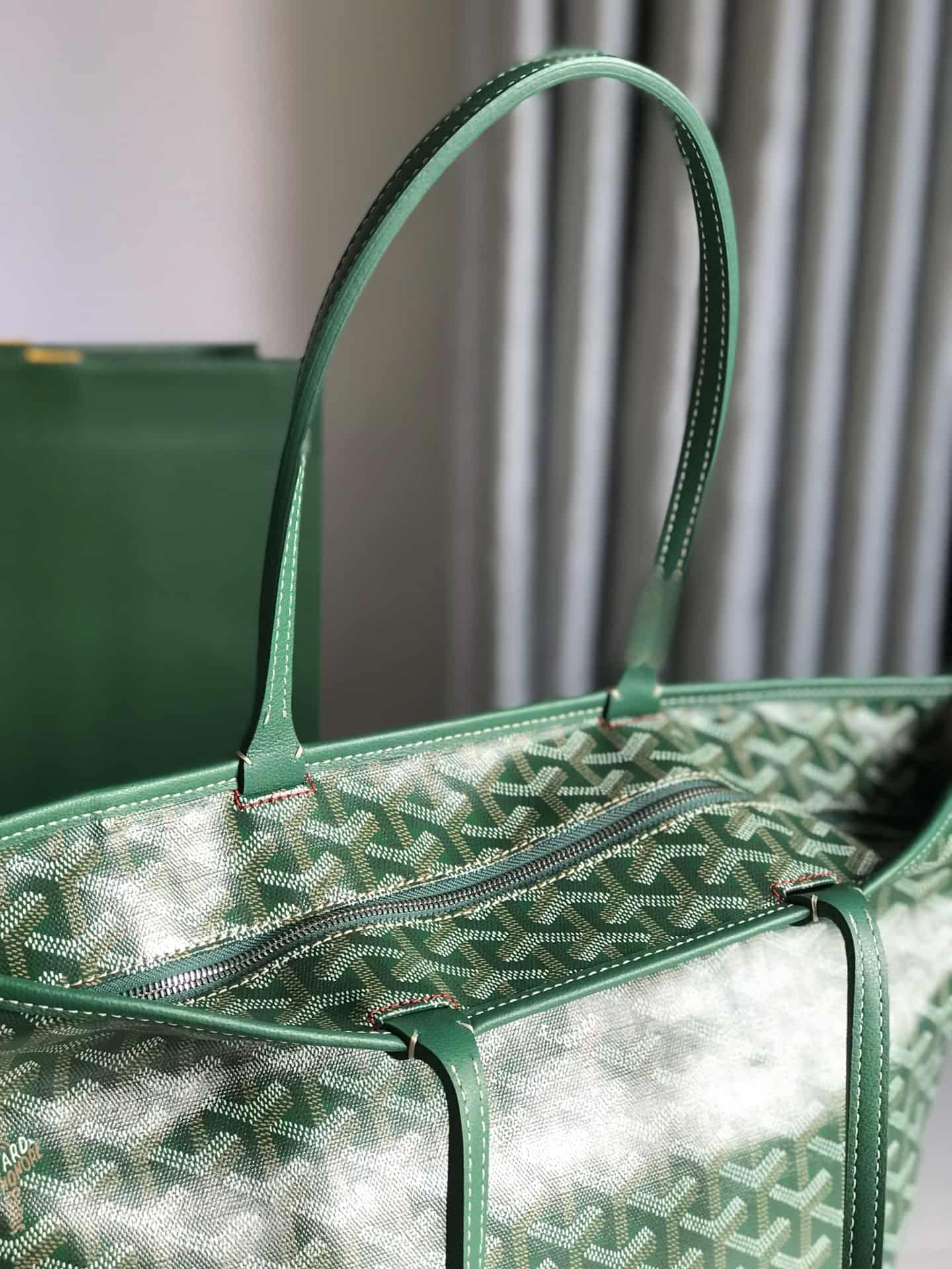 ARTOIS PM BAG Goyardine Canvas & Chevroches Calfskin Green High