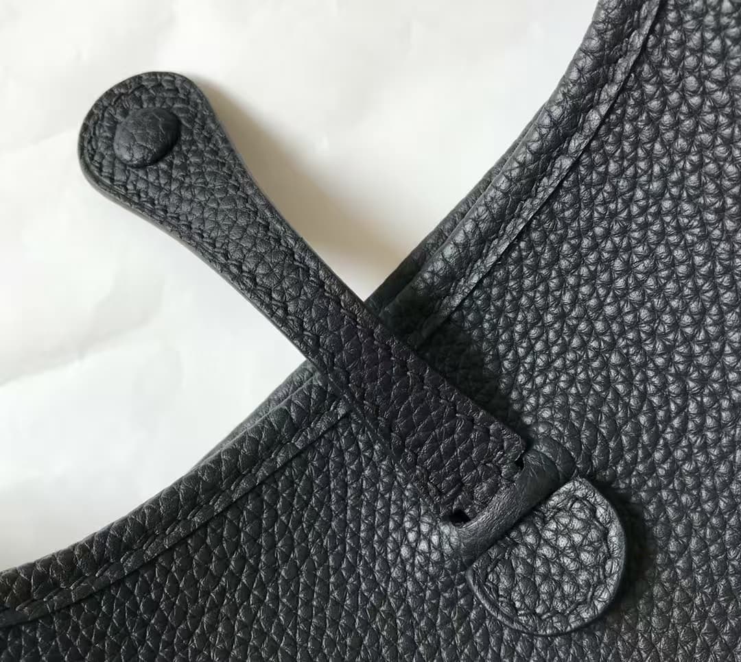 Hermes Evelyne III TPM Mini Bag Togo Leather In Black WAX High