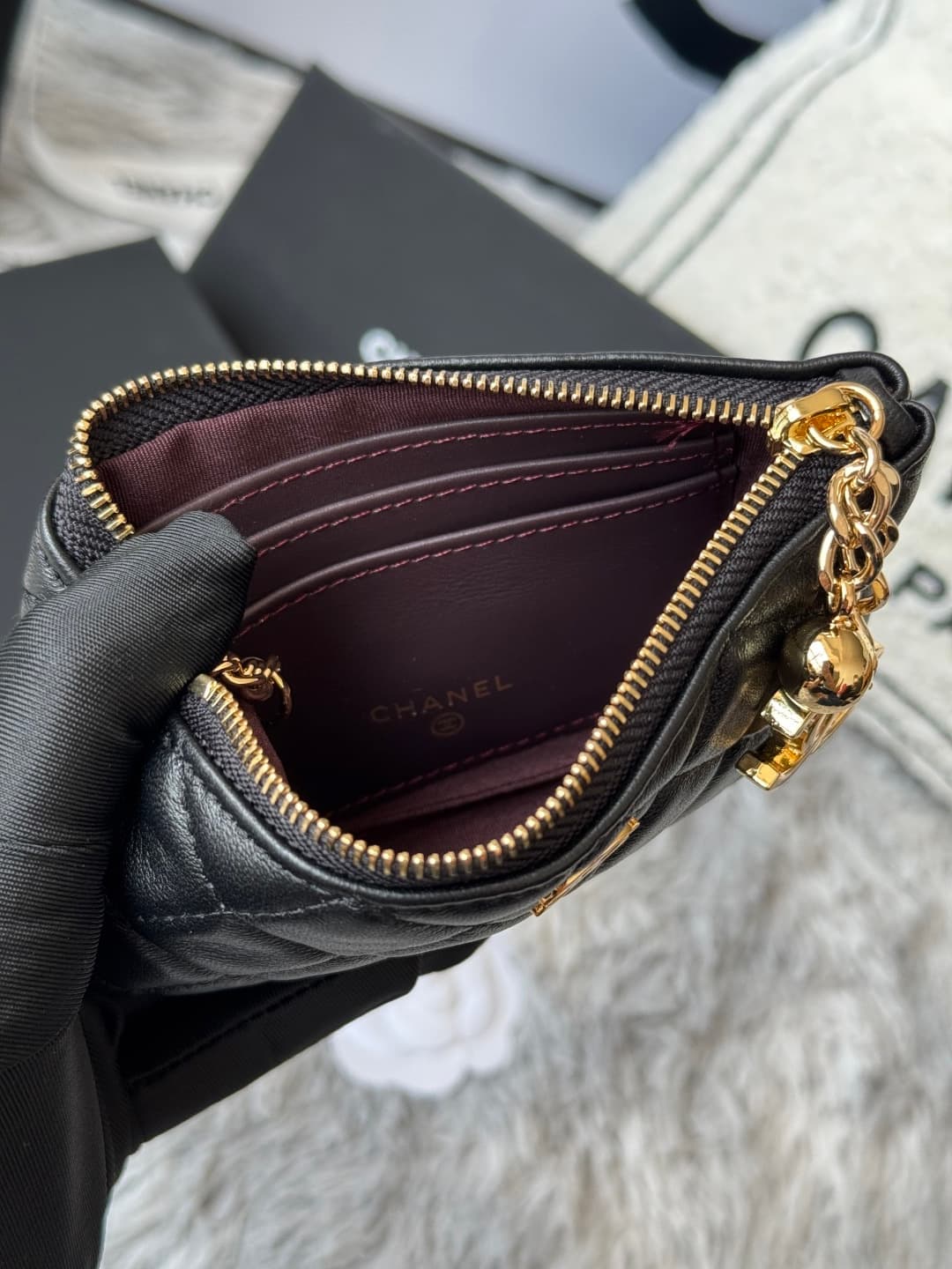 Chanel Classic Mini O-case Zipped Pouch A50168 A