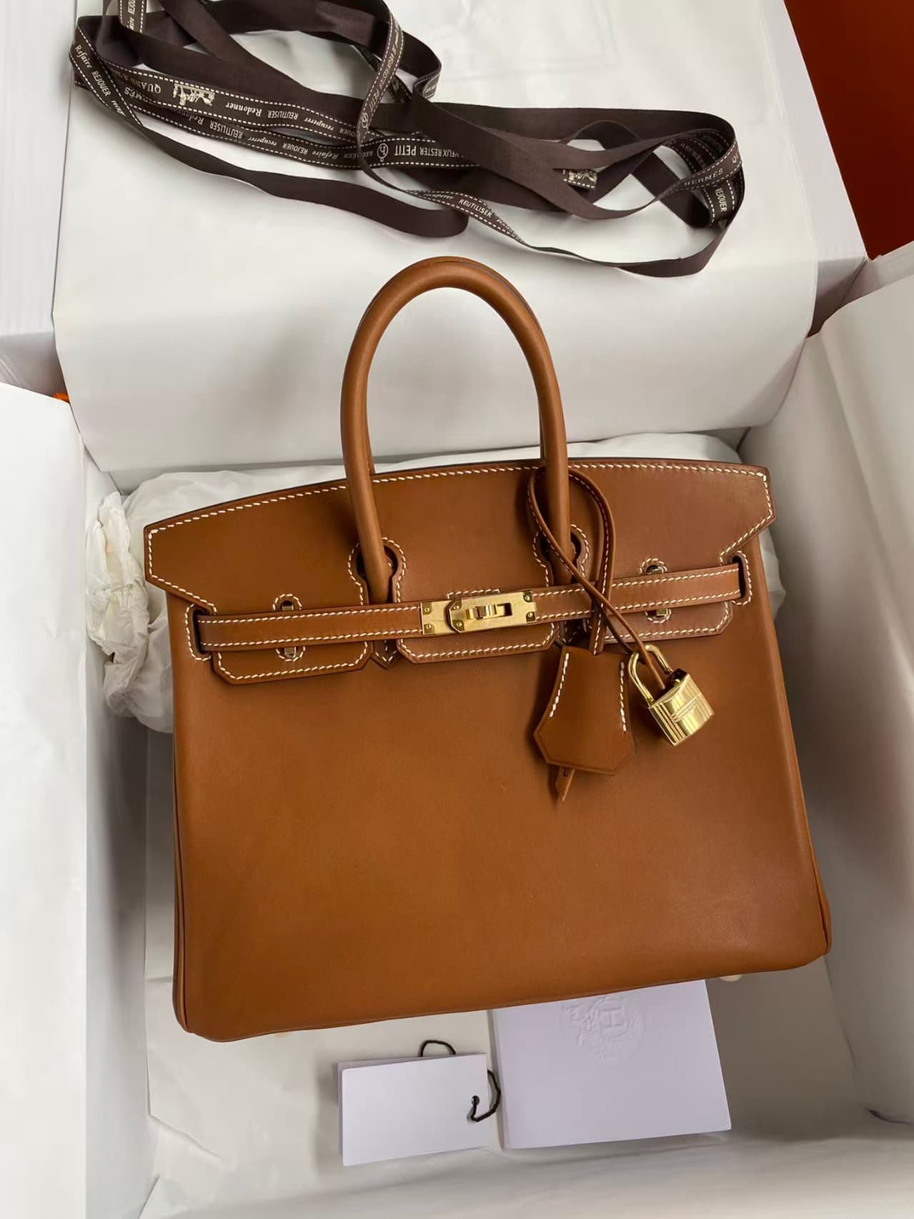 Hermes Birkin Retourne Bag 28/35cm Barenia Leather WAX High Customizing style