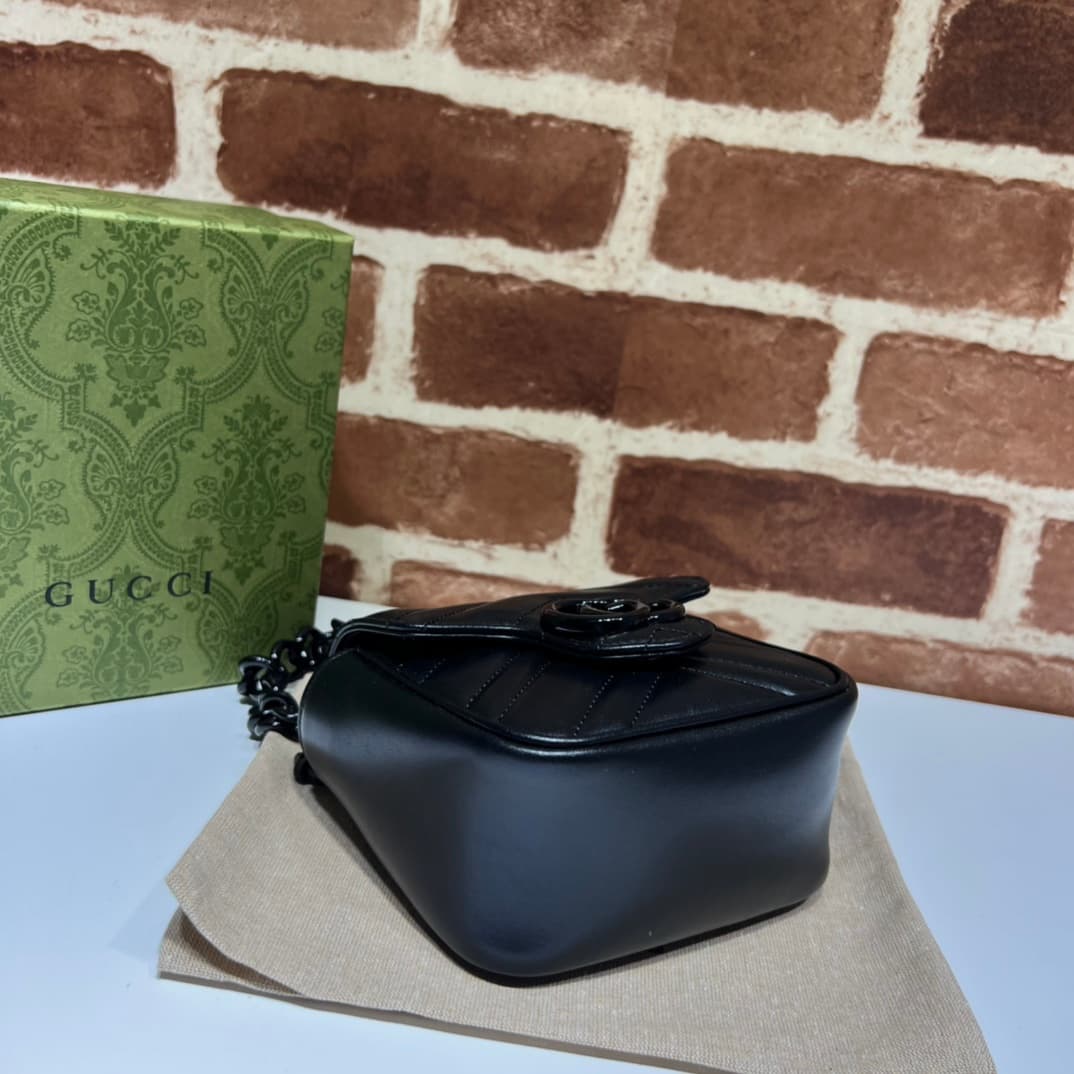 Gucci GG Marmont belt bag ‎739599 black High