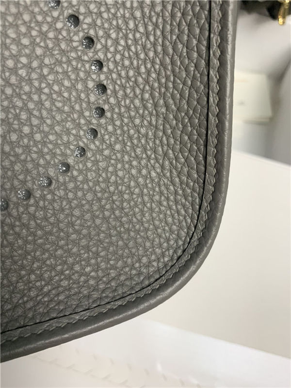 Hermes Evelyne III TPM Mini Bag Togo Leather In Etain WAX High