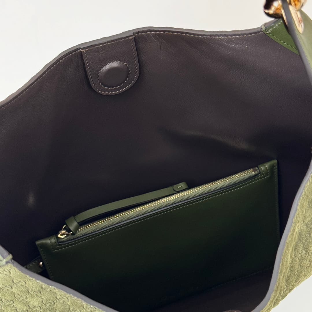 Gucci Large B shoulder bag with micro GG monogram 815924 High