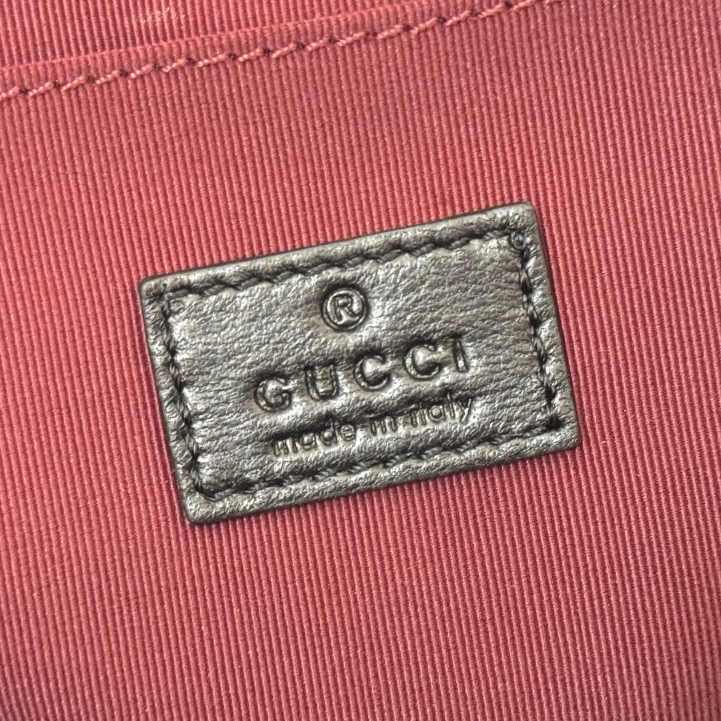Gucci GG Marmont Small Backpack Black Matelassé Chevron Nappa Leather 861878  High