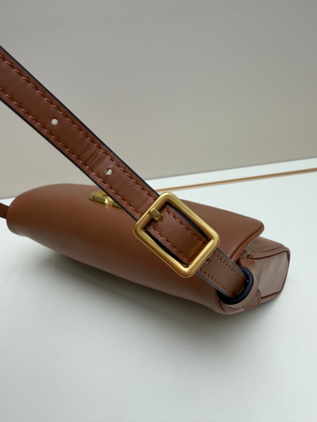Valentino Garavani Devain Small Nappa Shoulder Bag Caramel High