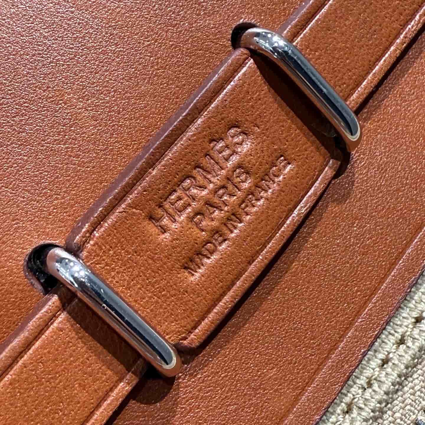 Hermes Herbag Zip Mini 20 bag Canvas and Leather Gold TOP