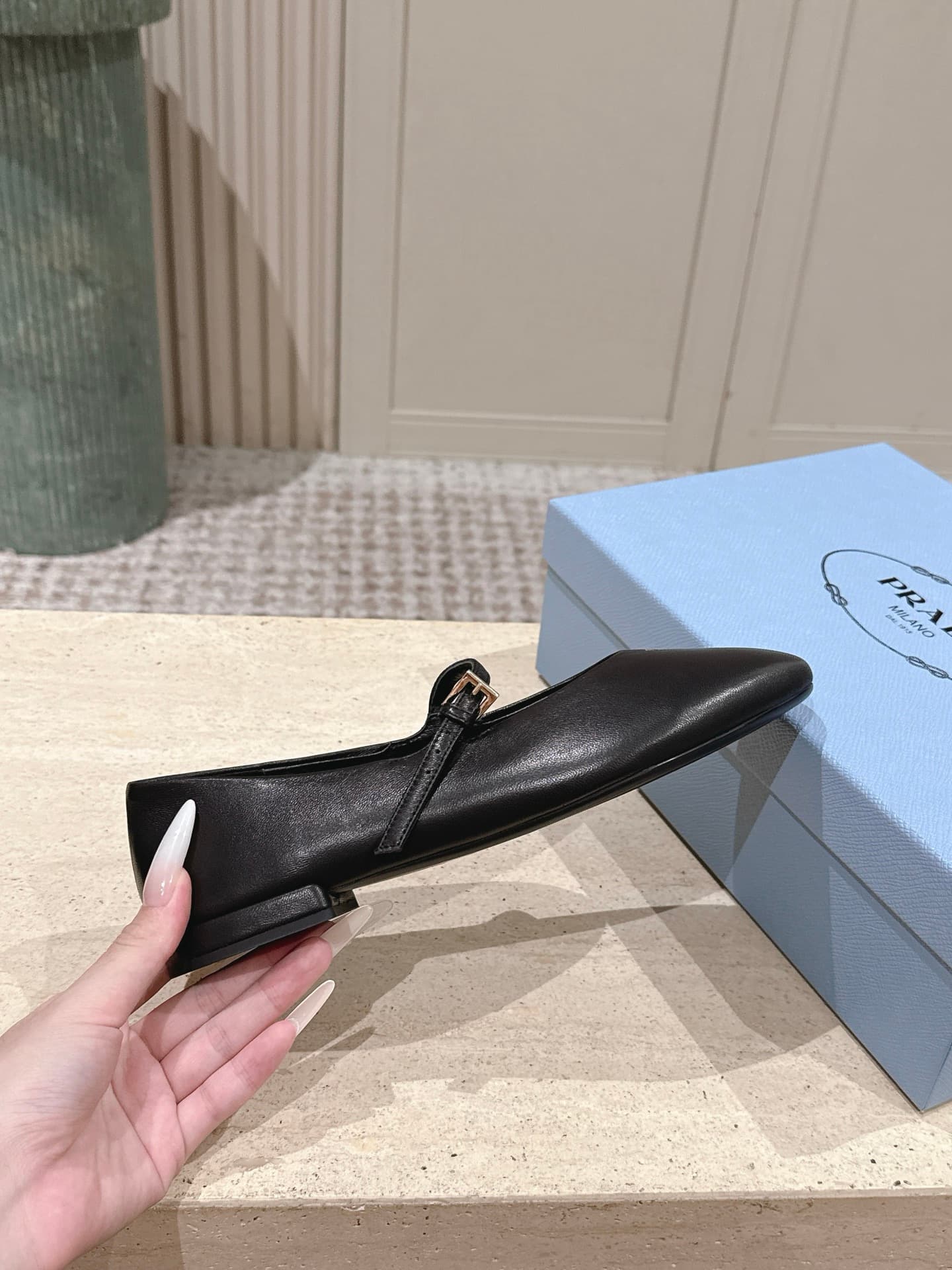 Prada Nappa Leather Ballerinas Shoes Women