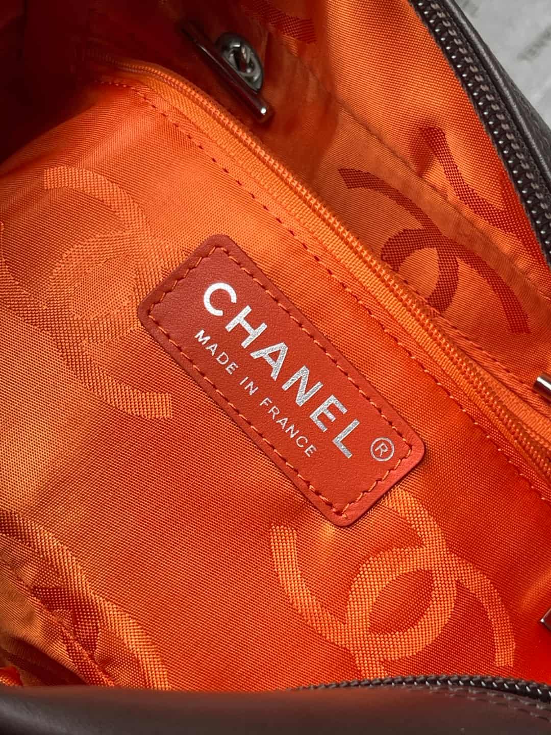 Chanel Cambon Ligne Bowler bag Calfskin & Silver-Tone Metal AS25172 Dark Brown High