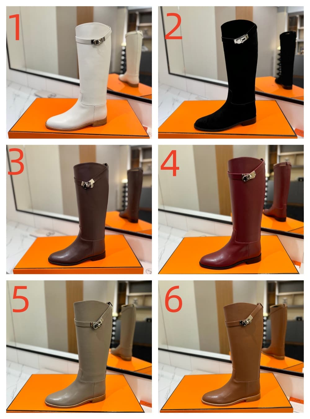 Hermes Kelly Jumping Boots Shoes Women