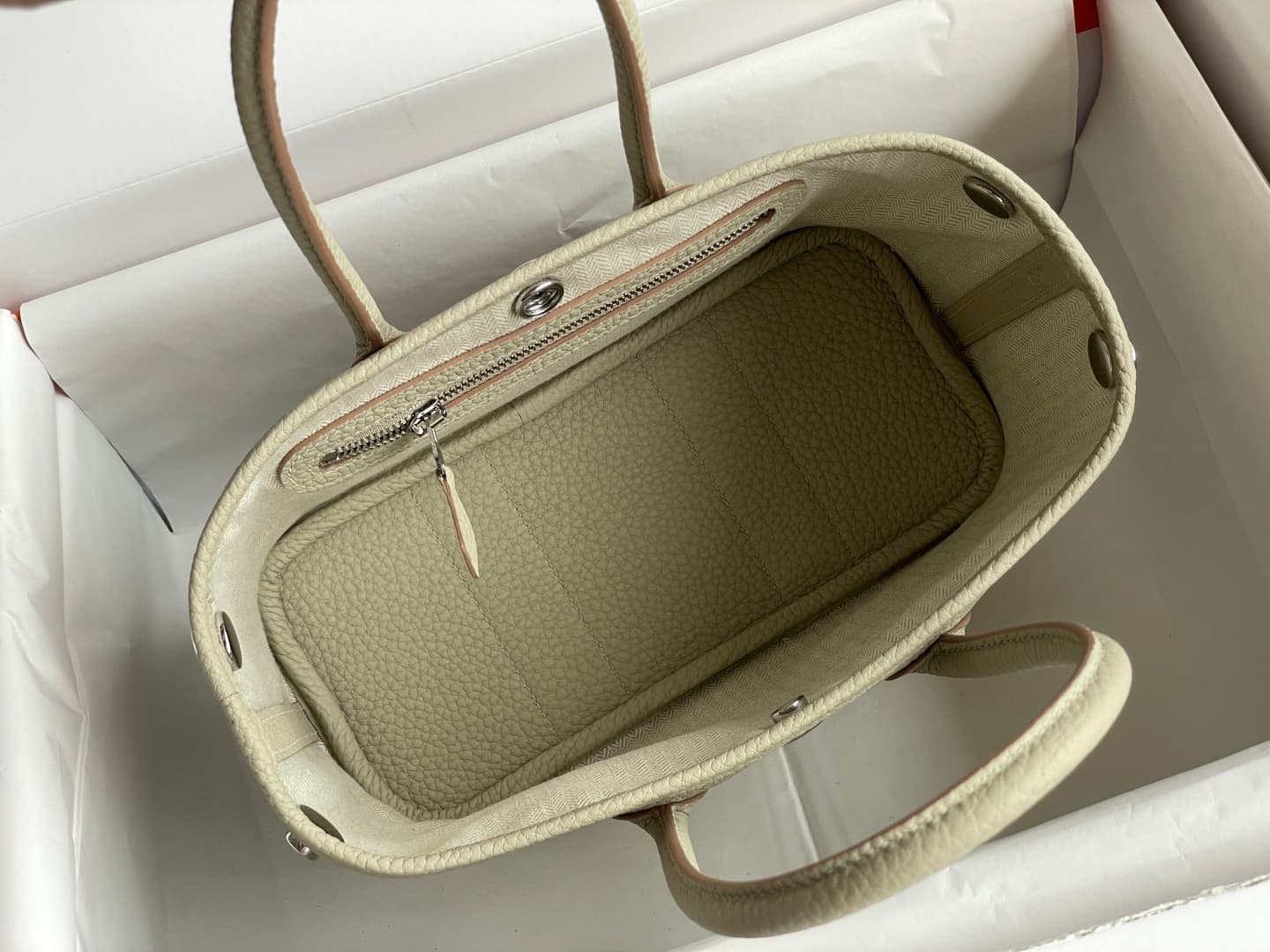 Hermes Garden Party 23 bag in Beton Togo Leather WAX High