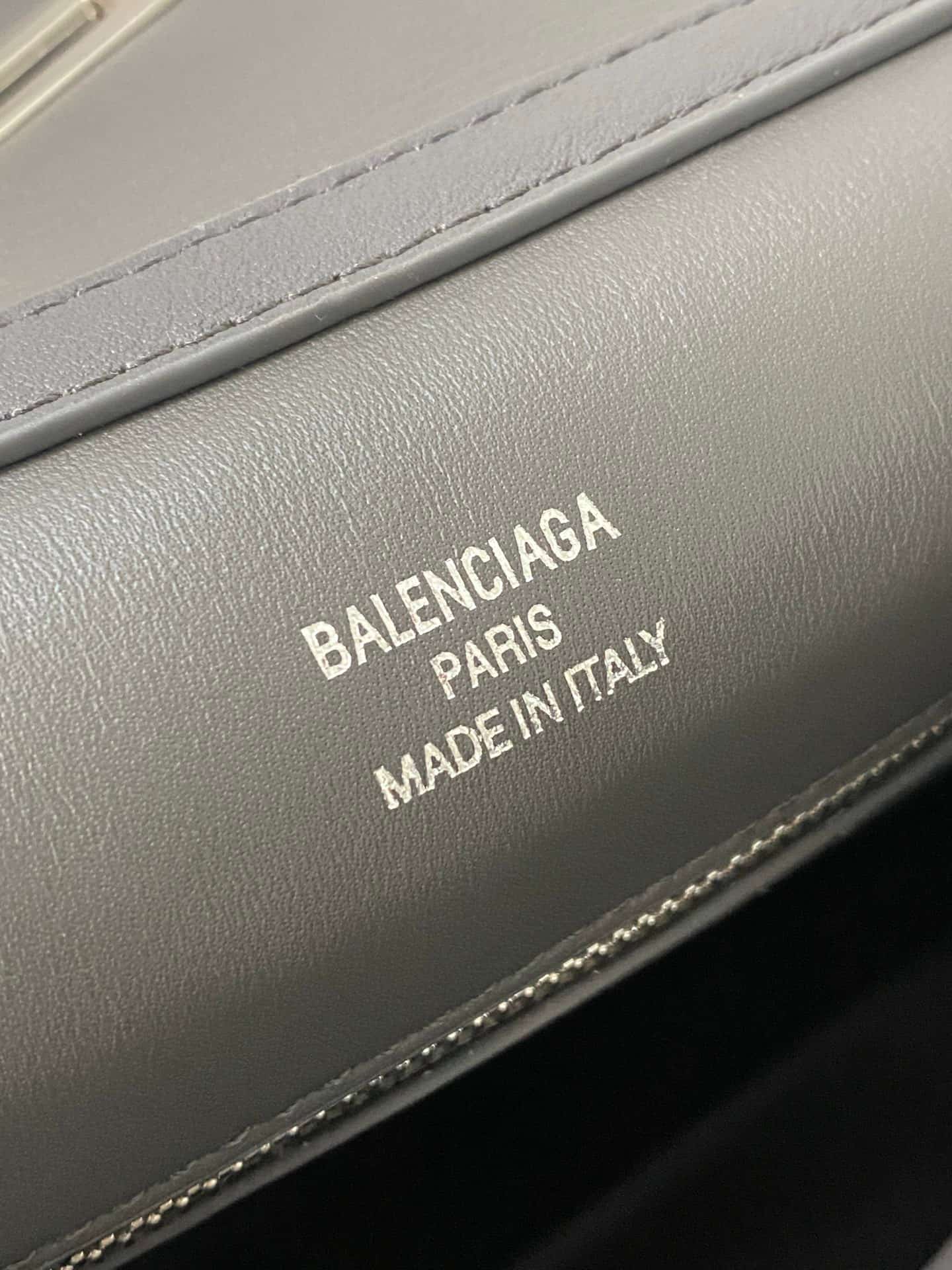 Balenciaga Rodeo Small Bag in Grey Leather With Silver-Tone Metal TOP