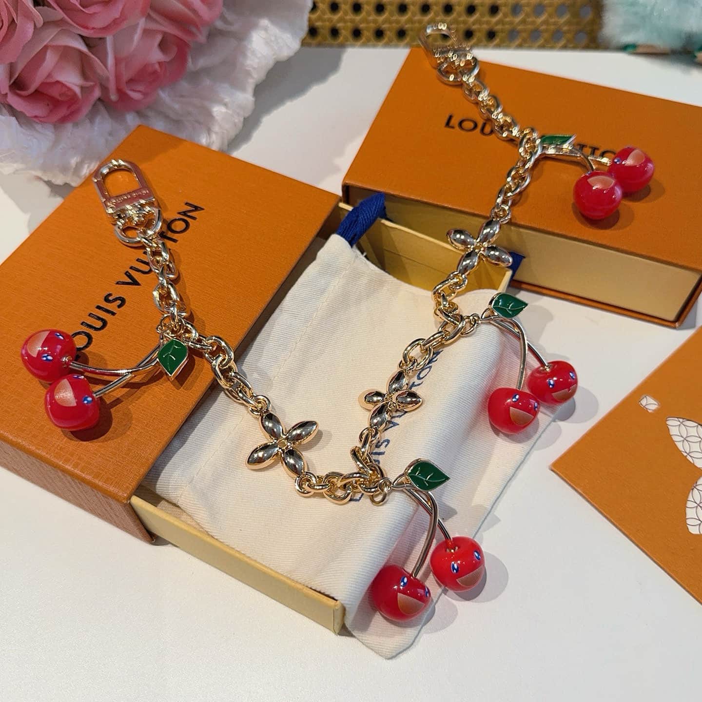 LV x Murakami Cerise Bag Charm