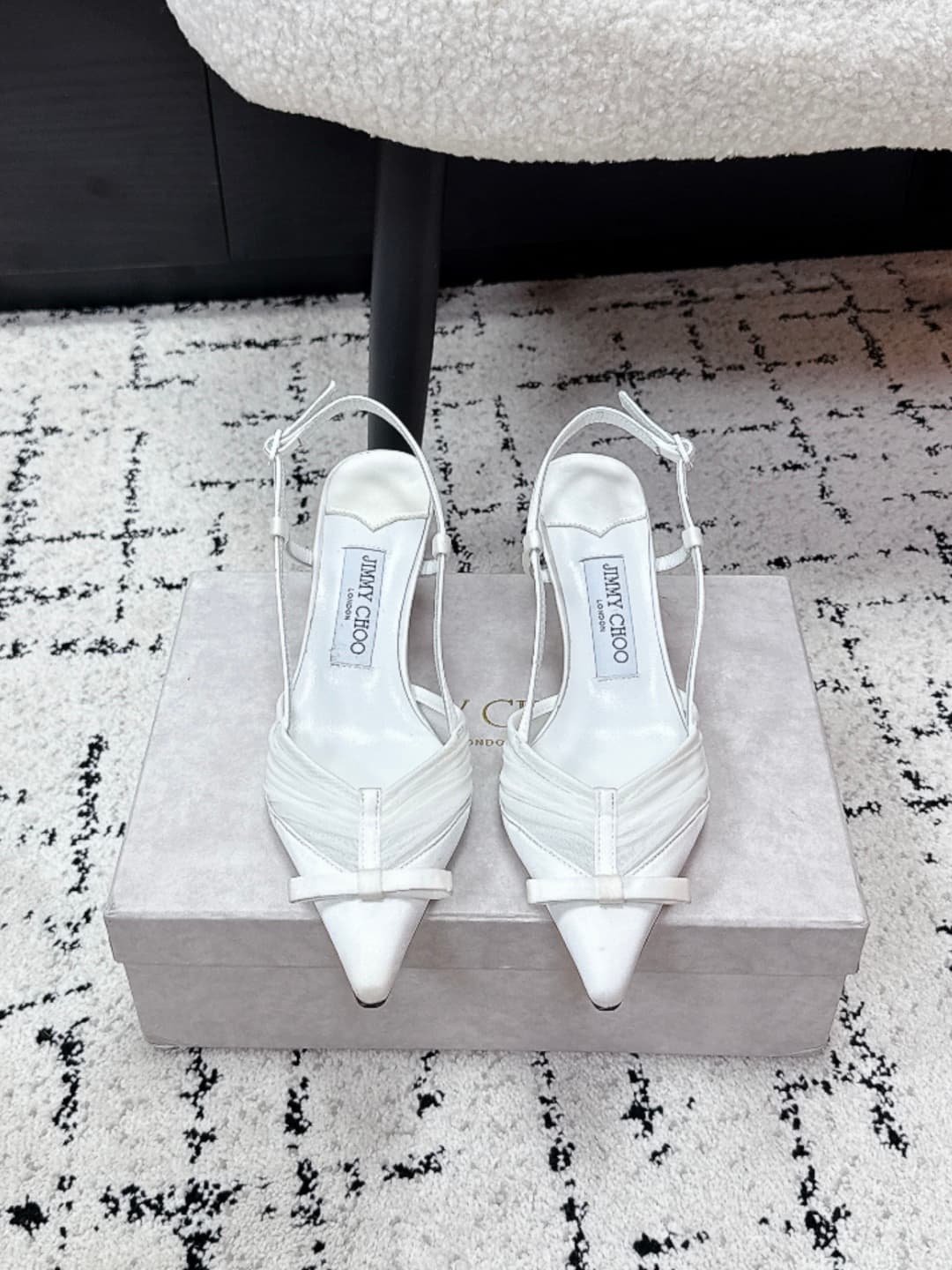 Jimmy Choo Afia Mesh Slingback Pumps