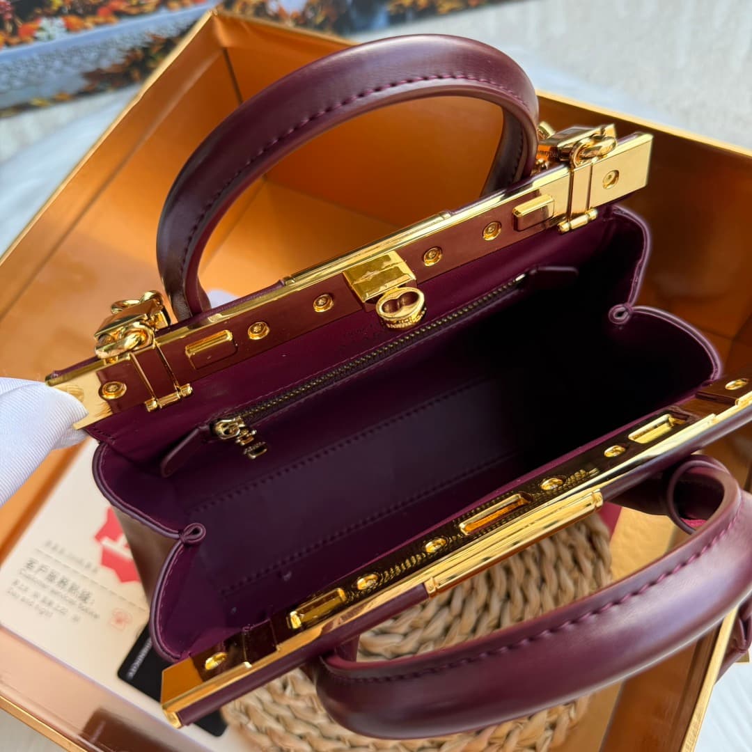 Dolce & Gabbana Mini Marlene Day leather tote bag Claret High