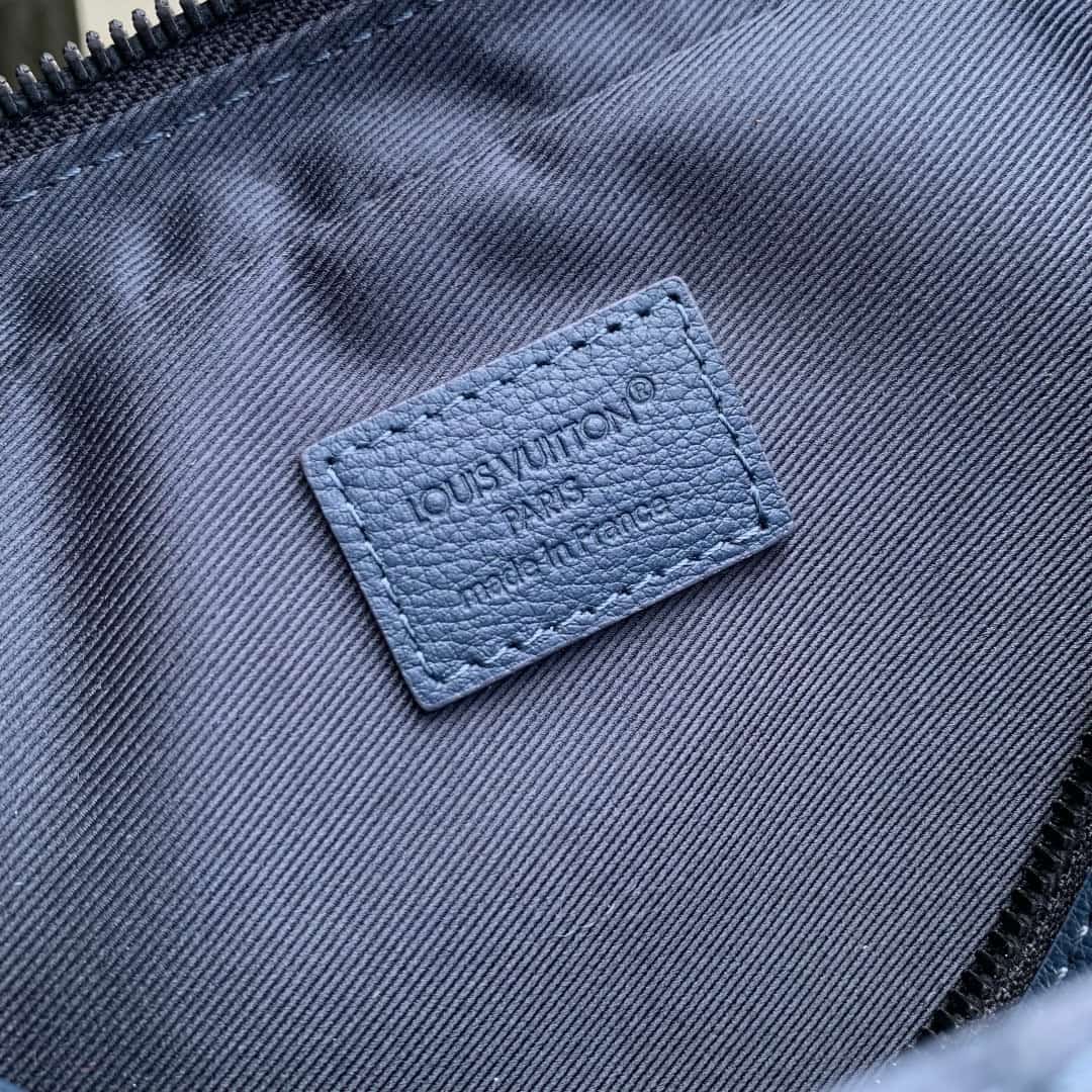 Louis Vuitton Trio Messenger Navy Blue Monogram Shadow calfskin leather M27925 High