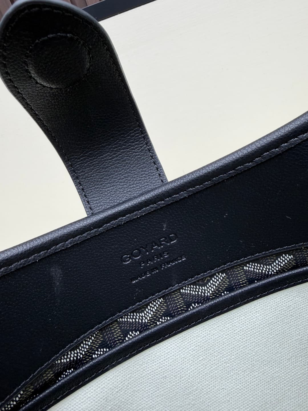 Goyard Musette PM bag in black Goyardine canvas Mid