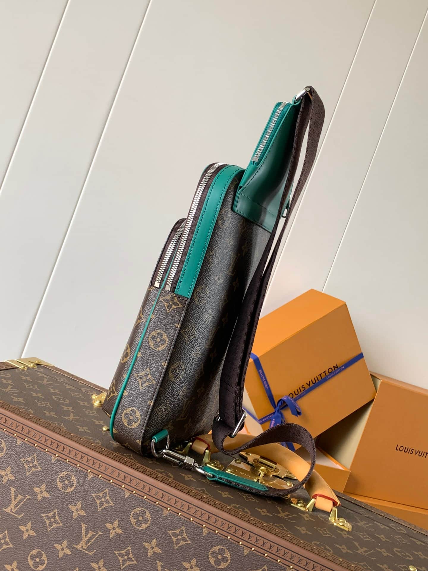 Louis Vuitton Avenue Slingbag Borneo Green Monogram Macassar coated canvas and cowhide leather M12734 High