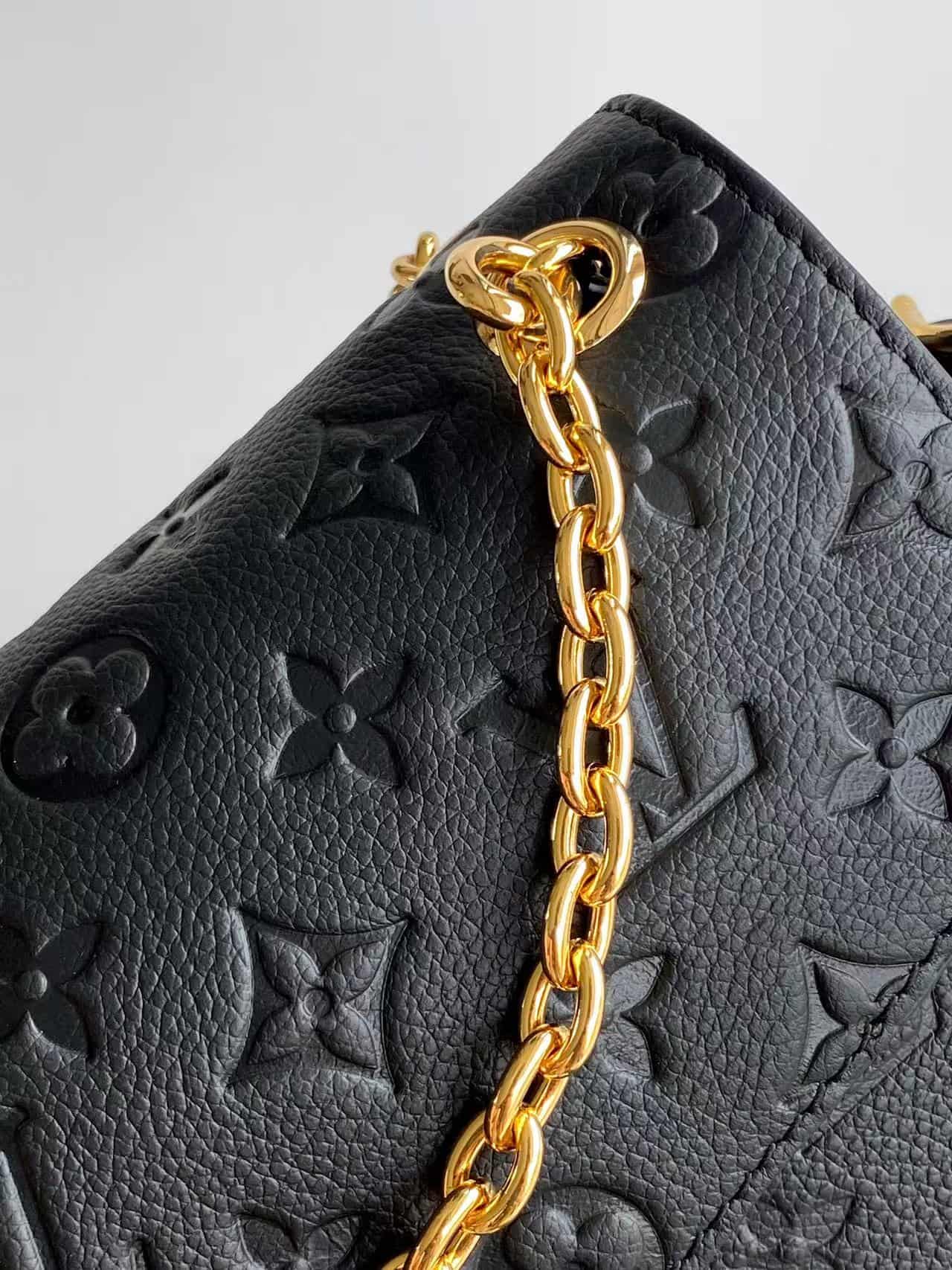 Louis Vuitton Anytime Flap Bag Tourterelle Black leather M14604 High