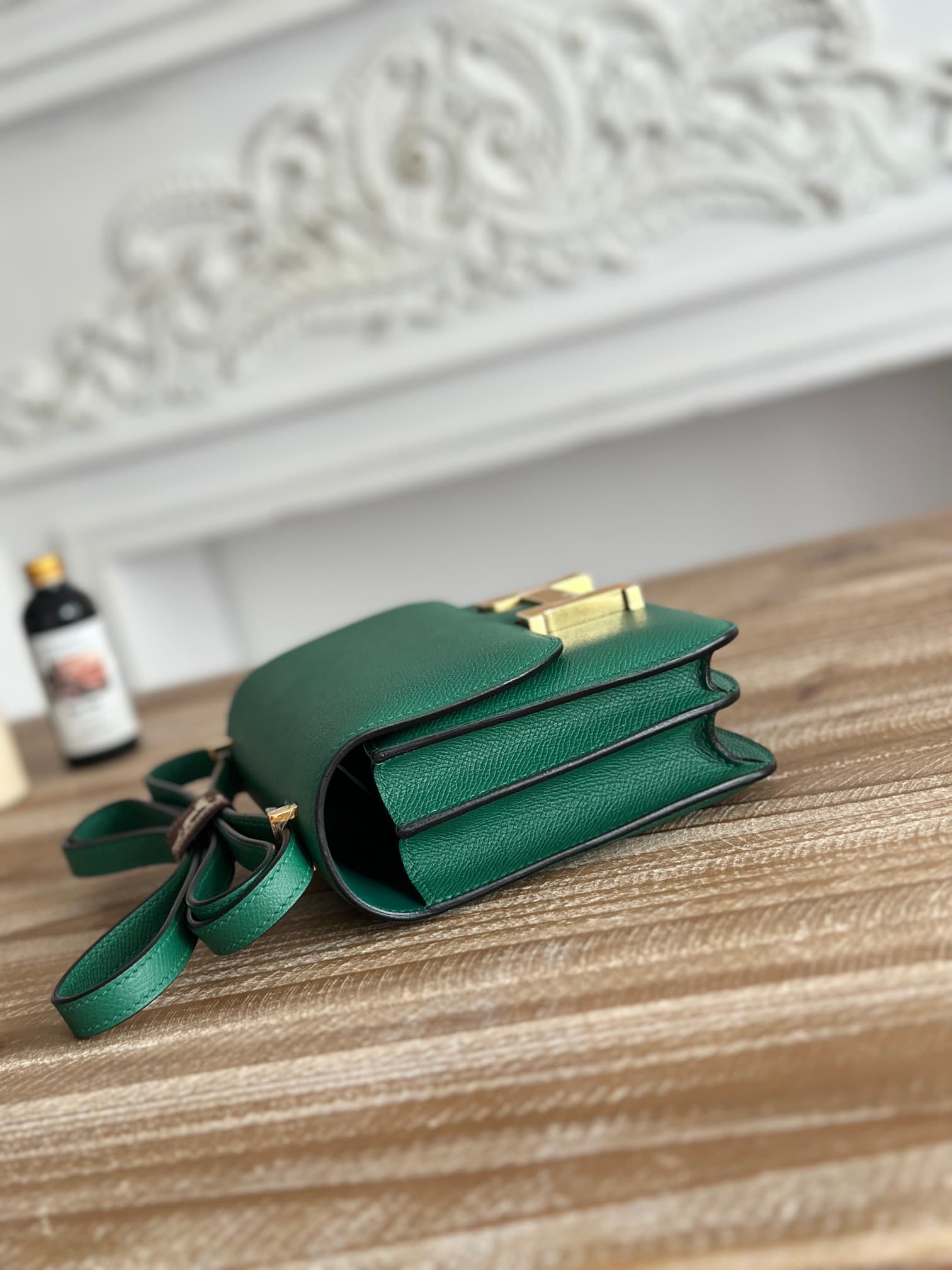 Hermes Mini Constance 18cm Epsom Bag WAX Malachite High