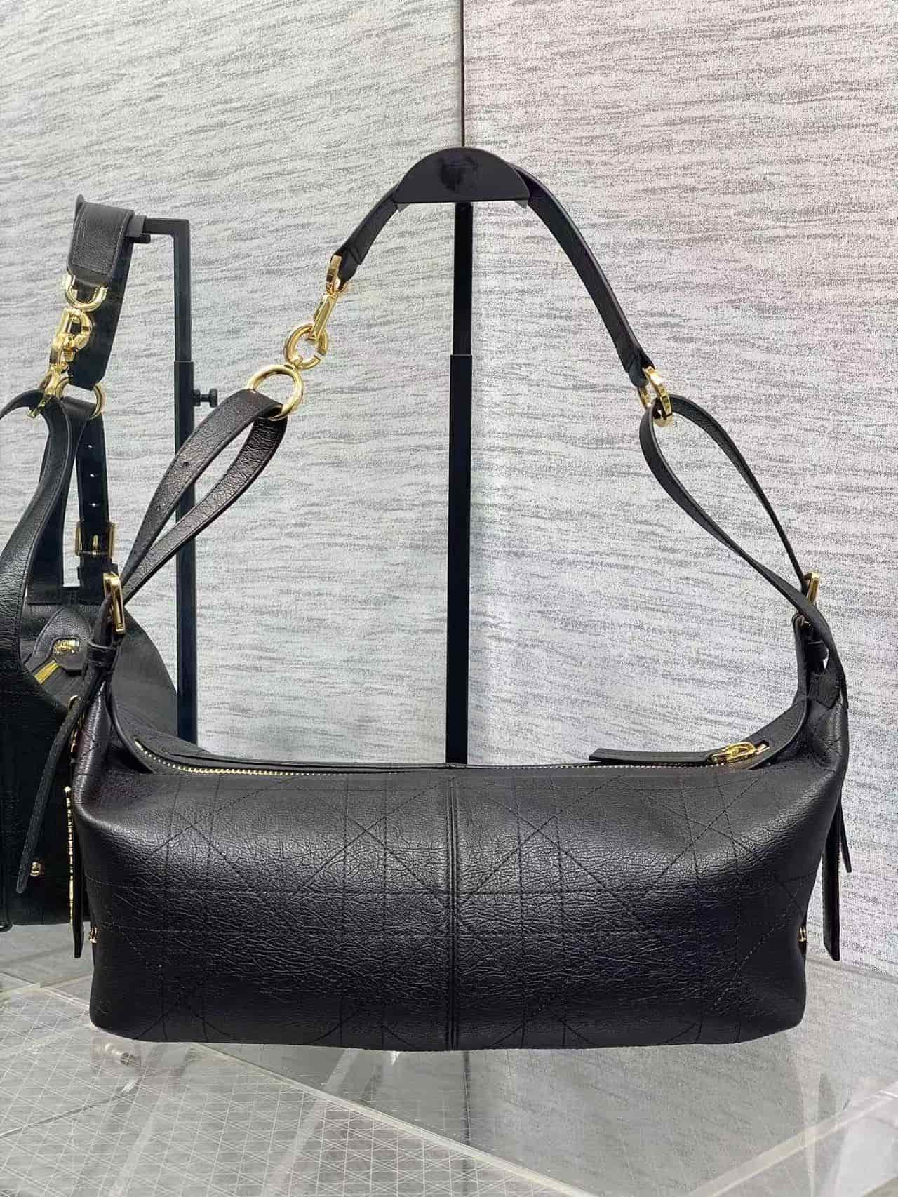 Medium D-Journey Bag in Calfskin High
