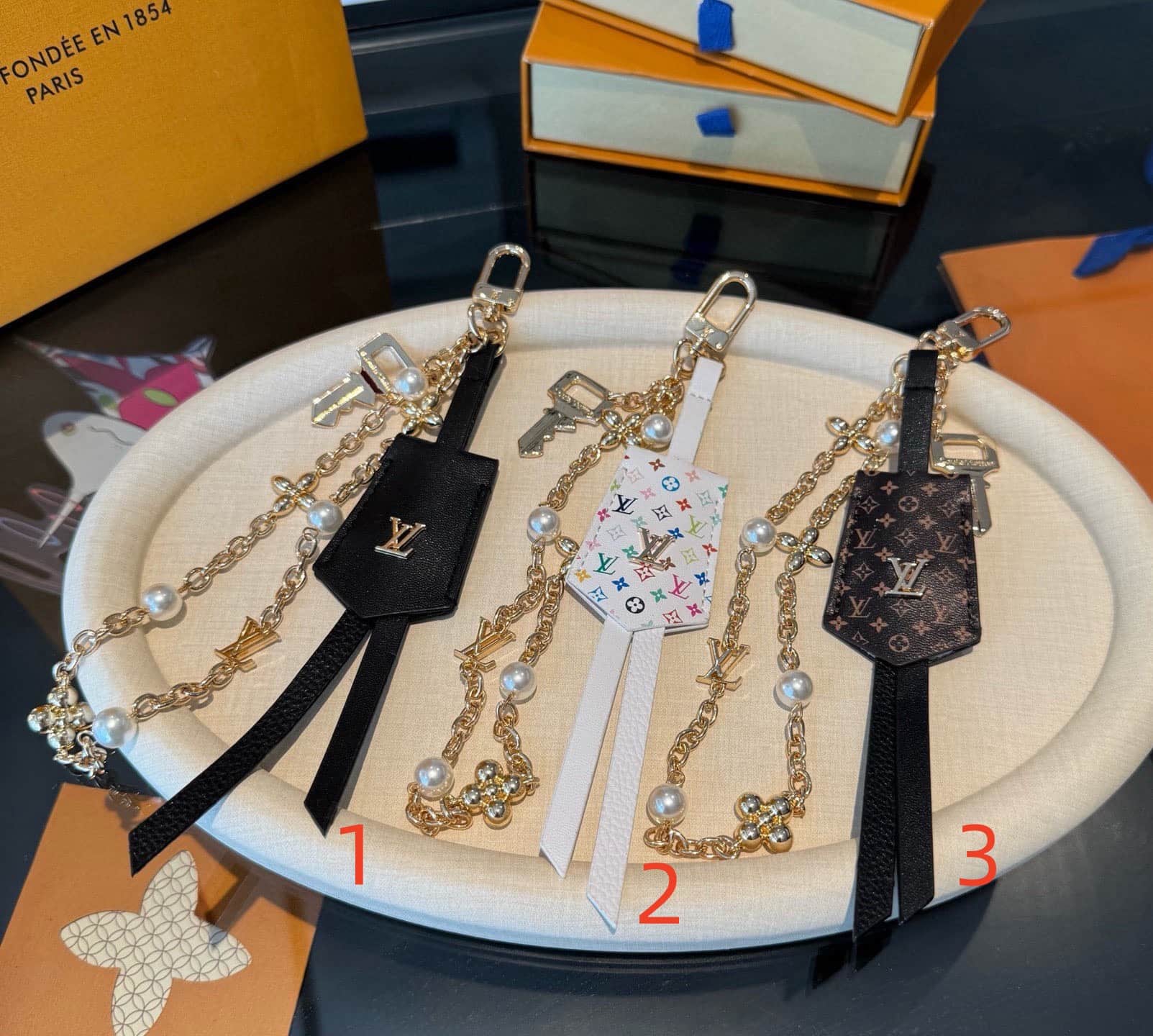 Louis Vuitton Midnight Pearls Stacking Bag Charms