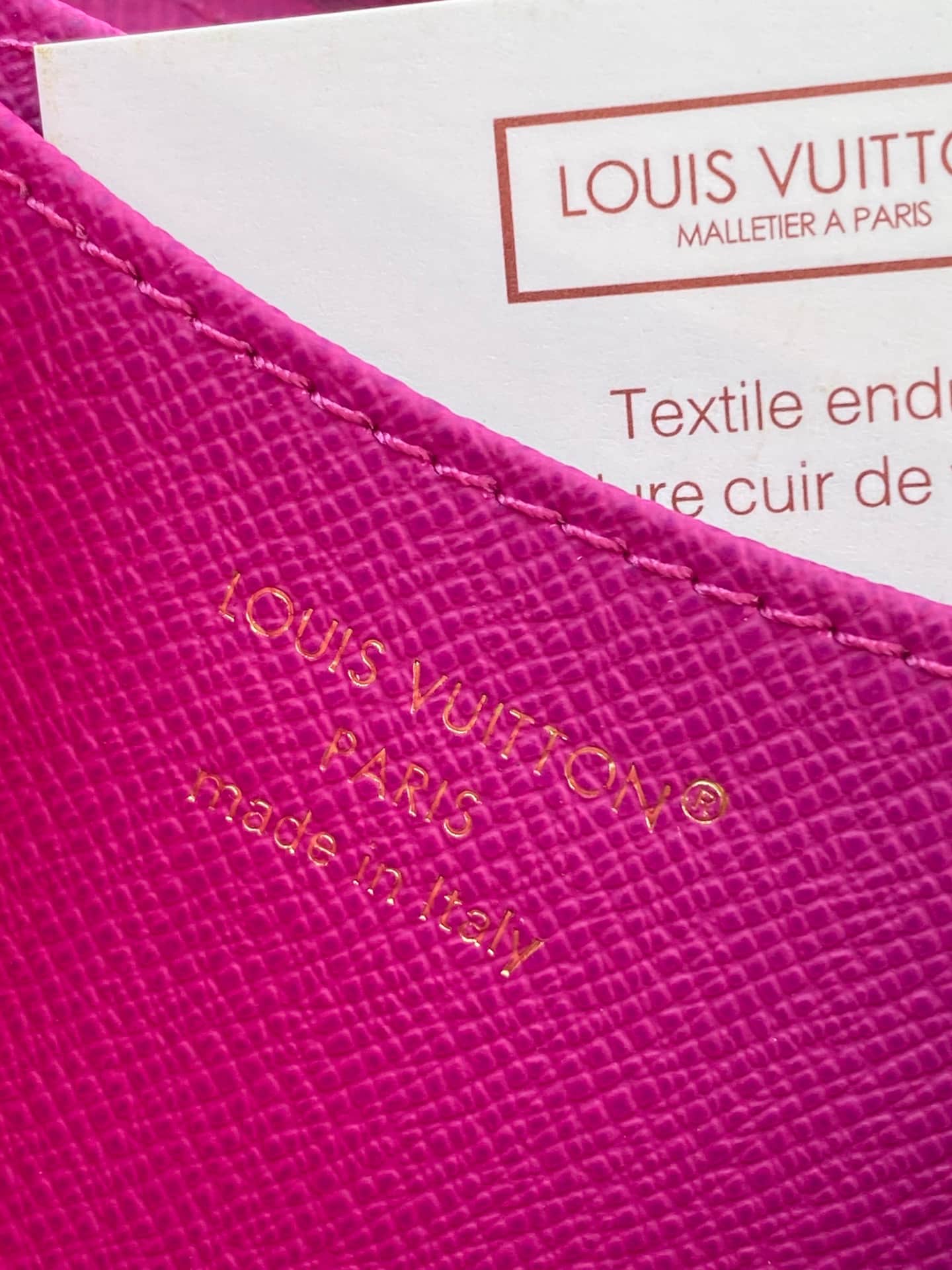 Louis Vuitton Lou Wallet Fuchsia Denim M60067 High