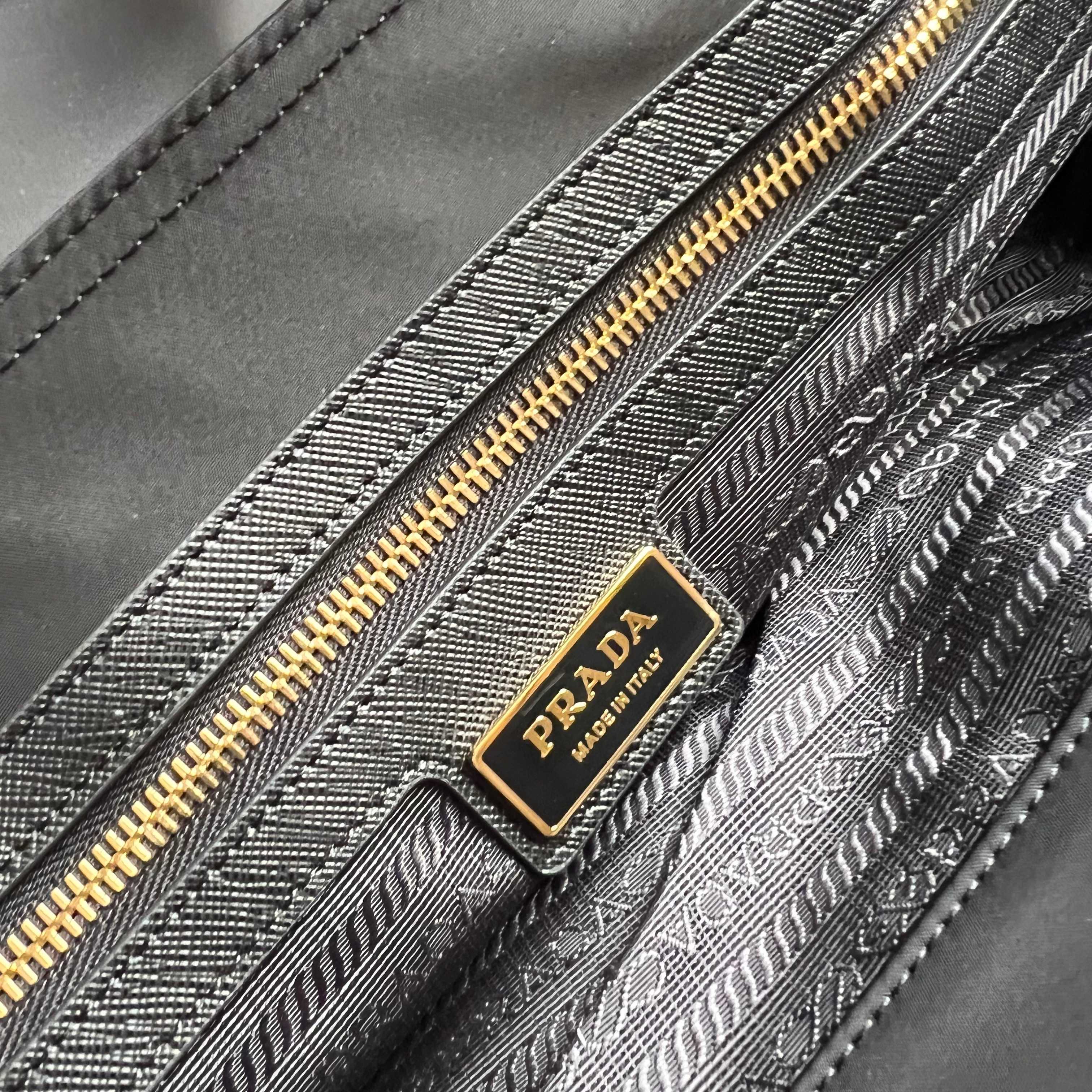 Prada Re-Edition 1978 medium Re-Nylon and Saffiano leather tote bag 1BG555 Black High