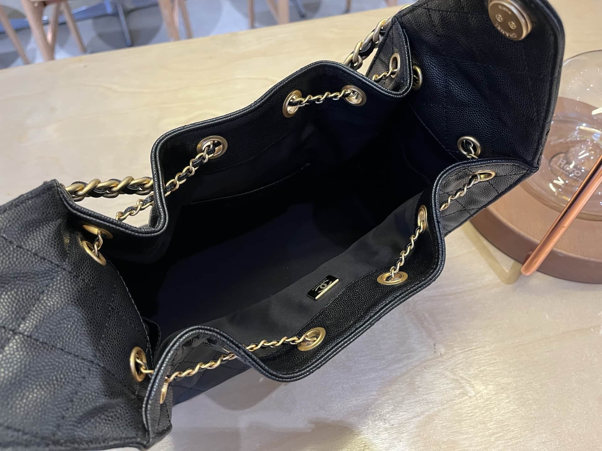 Chanel 25 Small Hobo handbag AS5293 Grained Calfskin & Gold-tone Metal Black A