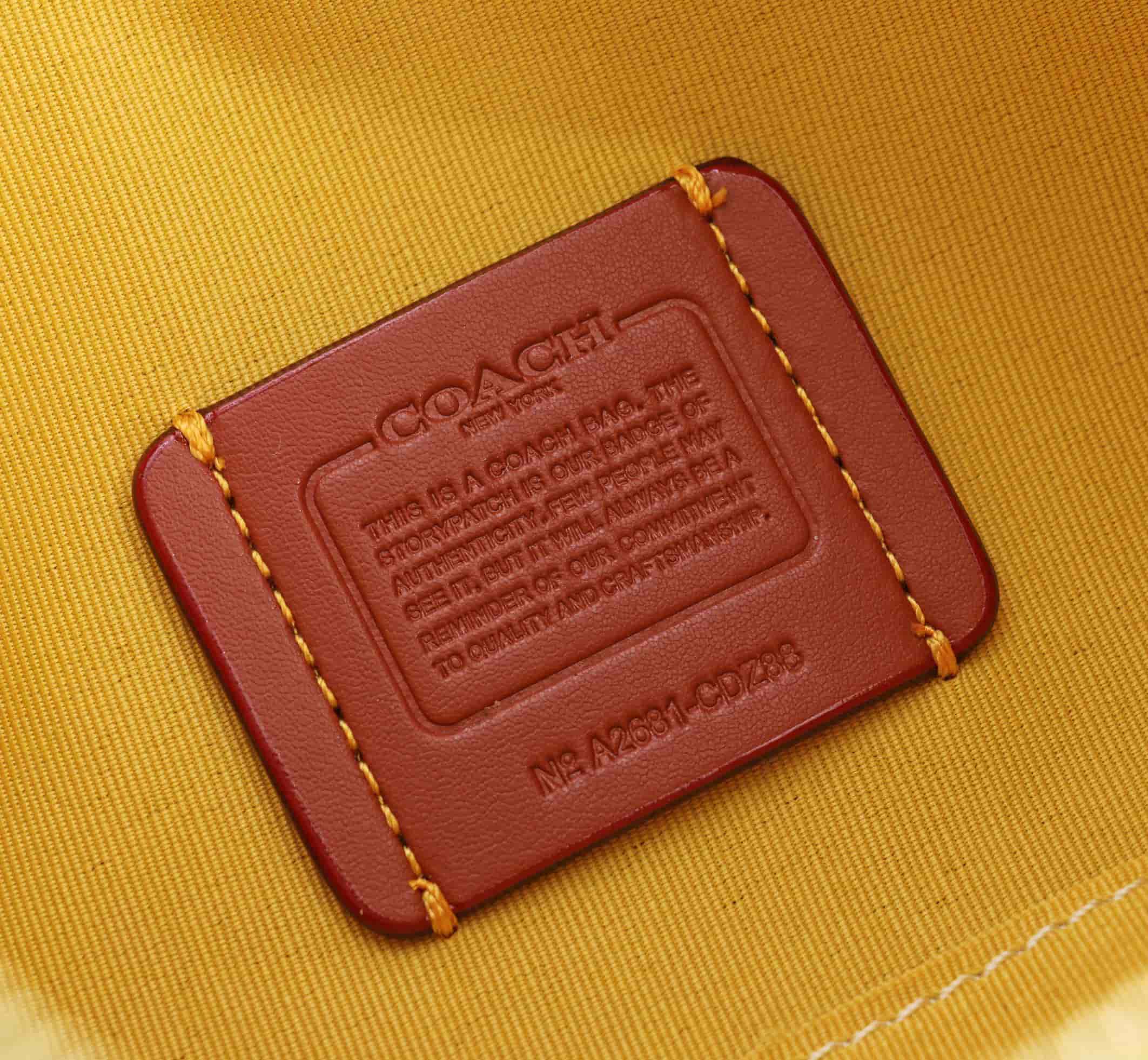 Coach Caitlin Shoulder Bag With Quilting Glazed leather/Gold/Soft Yellow High