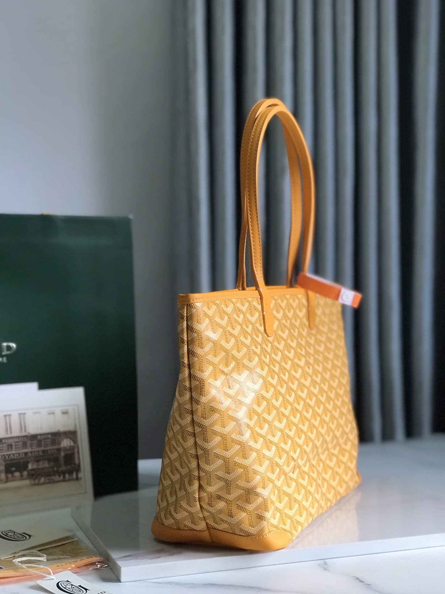 ARTOIS PM BAG Goyardine Canvas & Chevroches Calfskin Yellow High