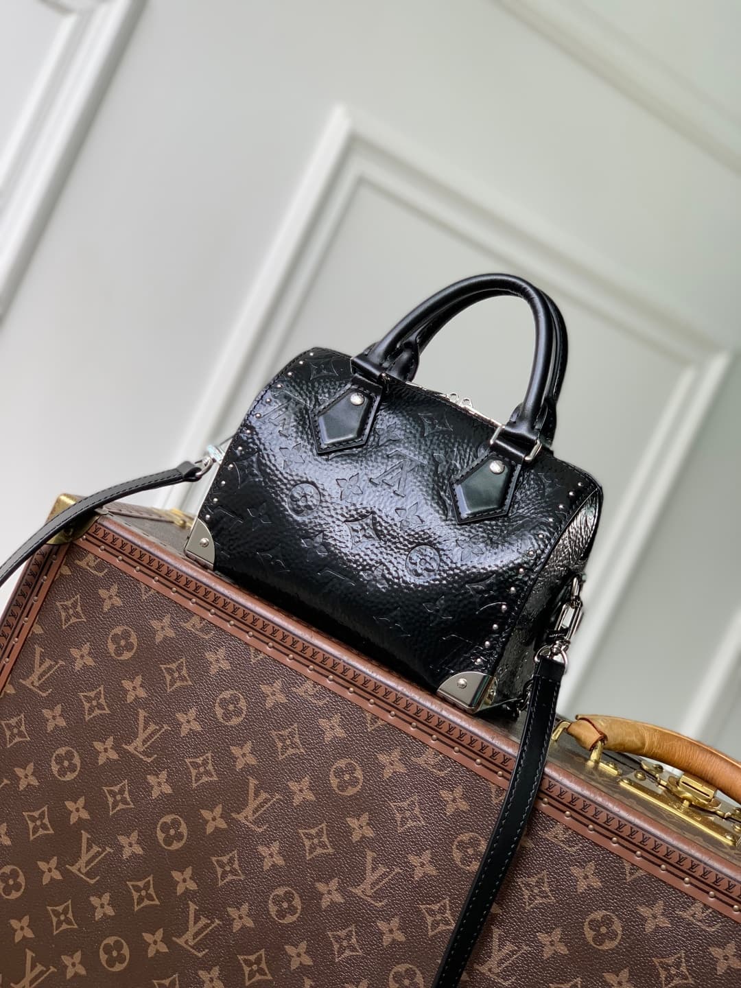 Louis Vuitton Speedy Trunk 20 in Monogram Saga M27921 High