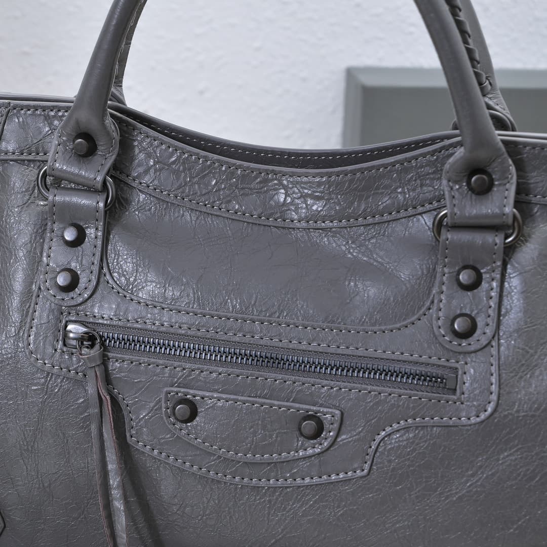 WOMEN'S LE CITY Medium Bag Black Metal Grey High