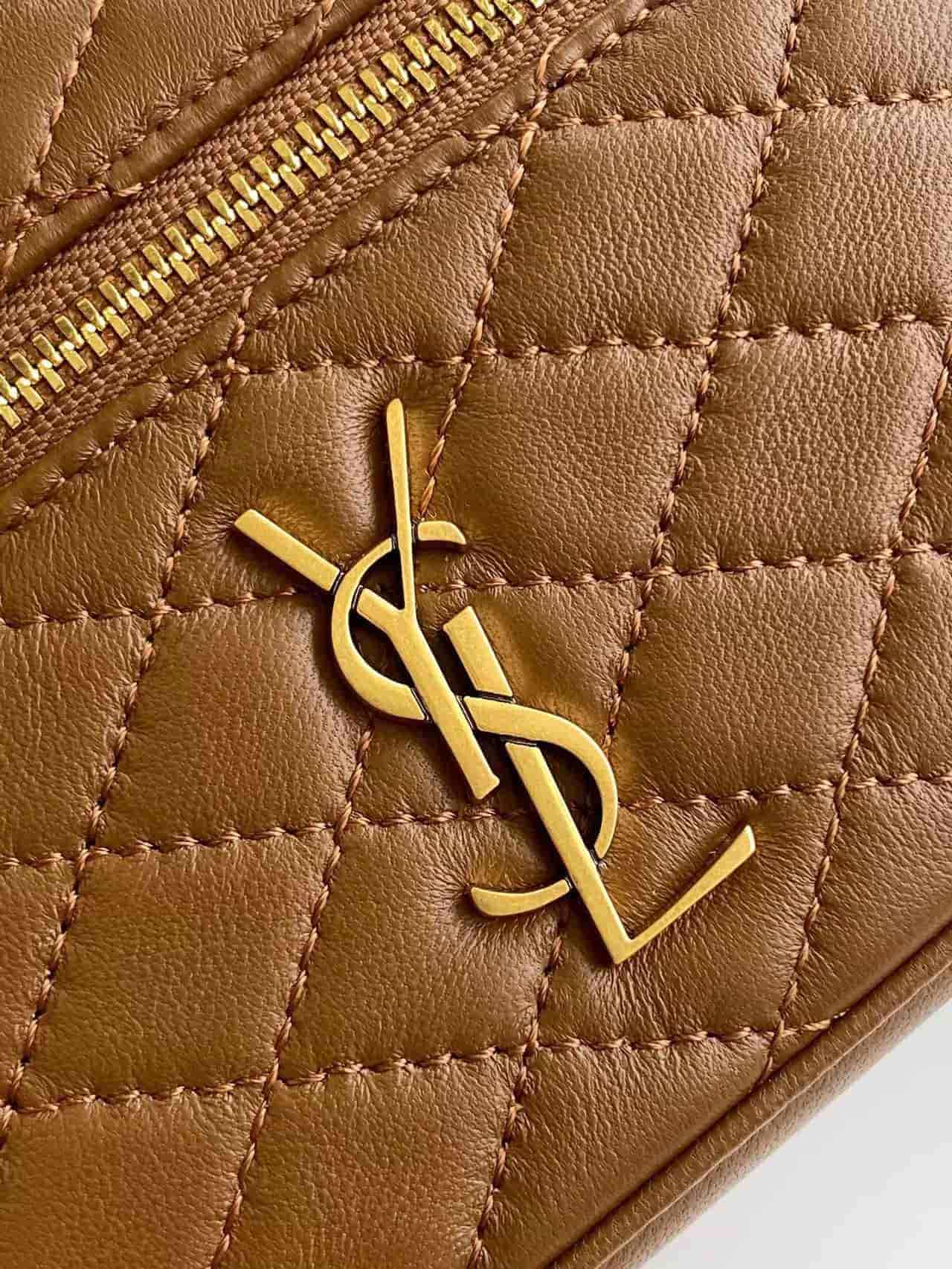 GABY VANITY BAG LAMBSKIN Camel High