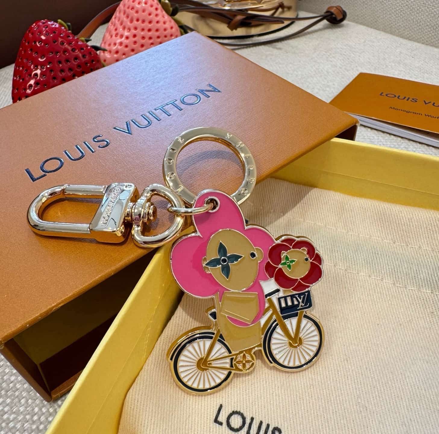 Louis Vuitton Scarf Bag Charm Keychain