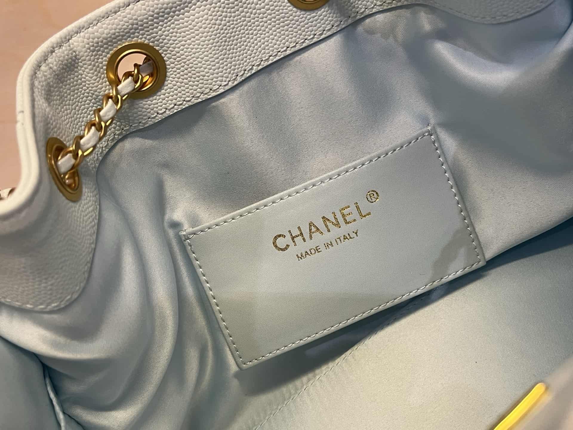 Chanel 25 Small Hobo handbag AS5293 Grained Calfskin & Gold-tone Metal Light-Blue A