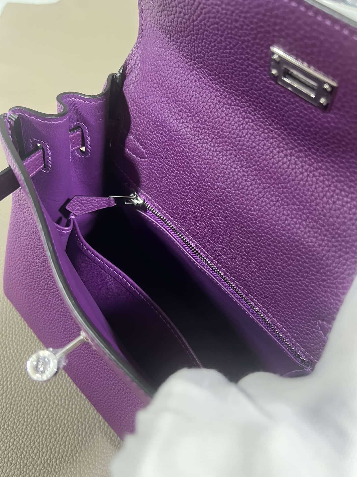 Hermes Kelly 25/28/32cm Retourne Bag Togo Leather In Anemone WAX High