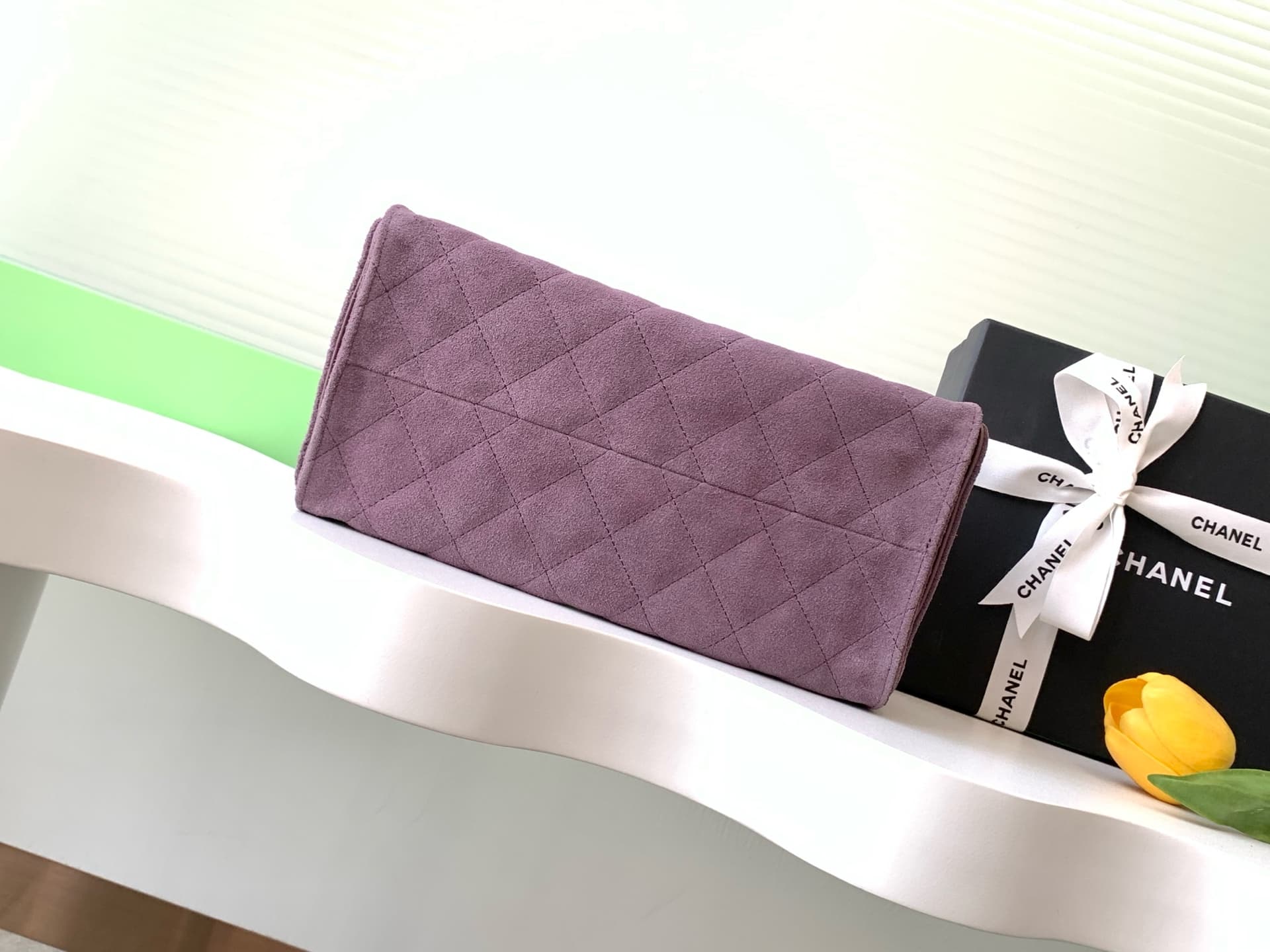 Chanel 25 Small Hobo handbag AS5293 Suede & gold-tone metal Purple A