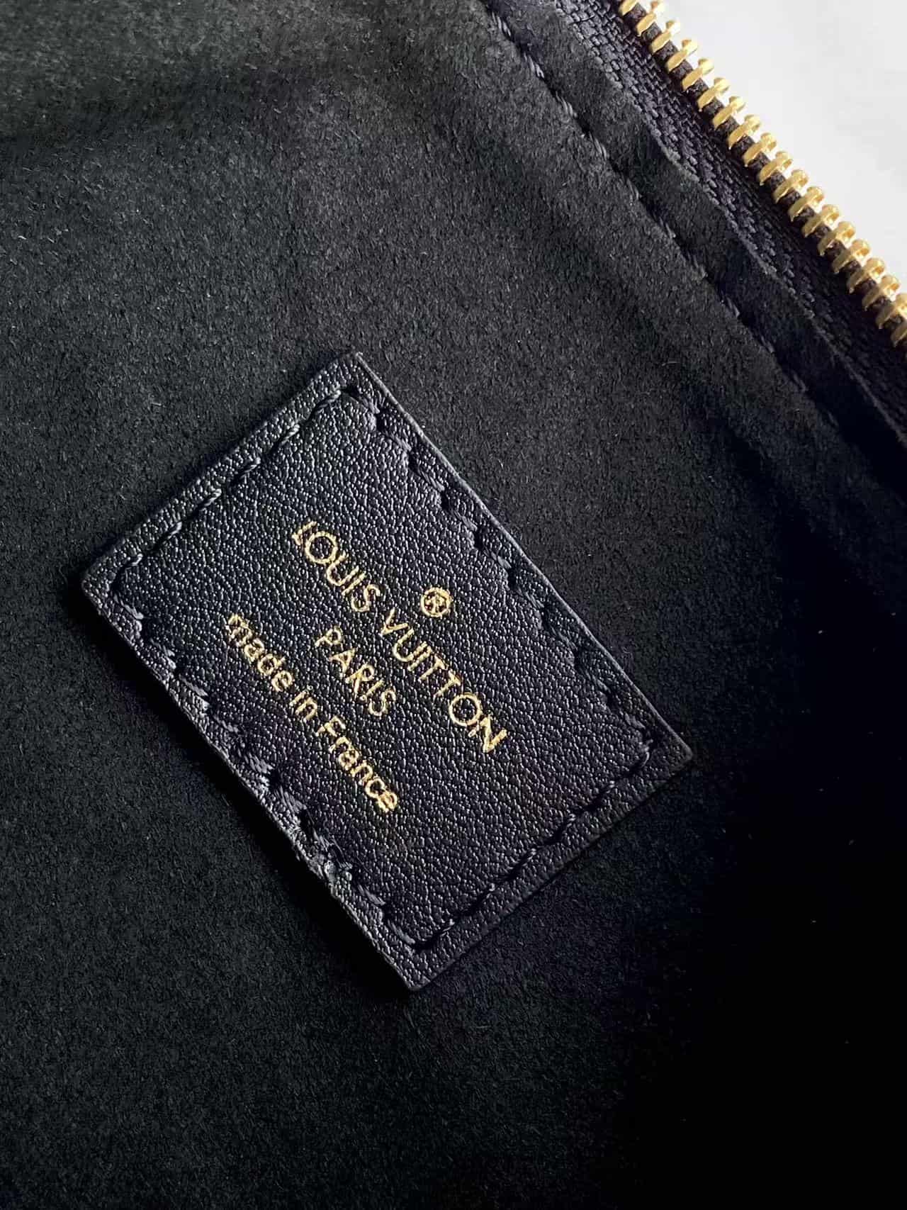 Louis Vuitton All In MM Black Embossed grained cowhide leather M29090 High