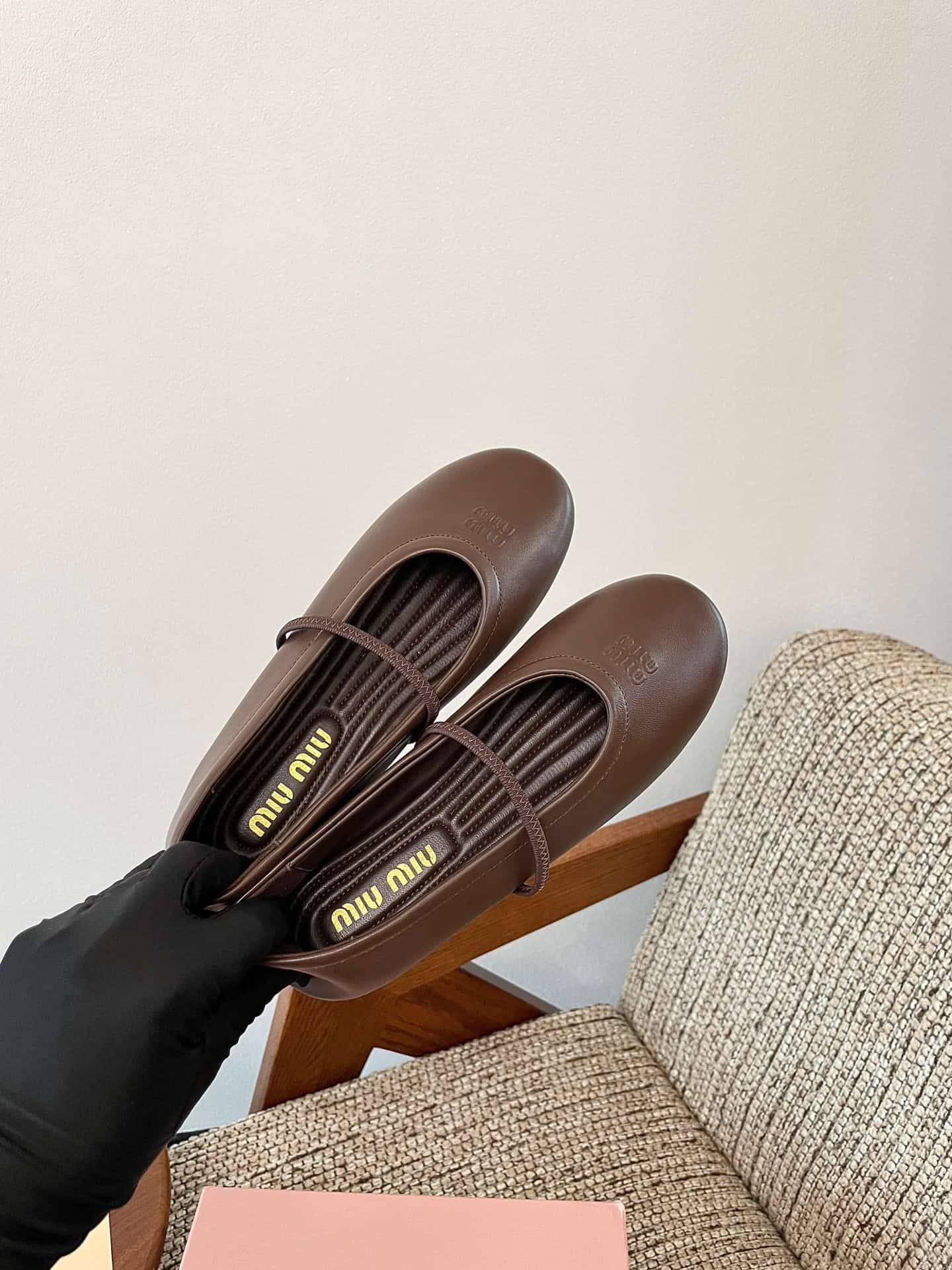 Miu Miu Leather Ballet Flats Women
