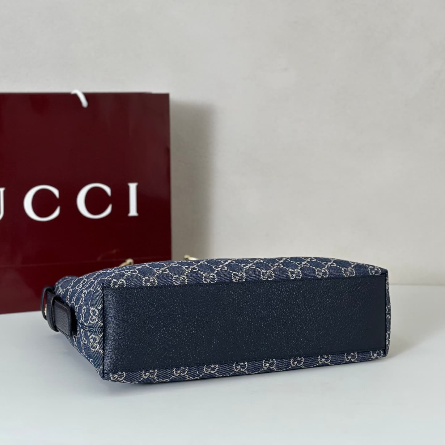 Gucci Beatrix medium tote bag 850926 Dark Blue GG canvas High