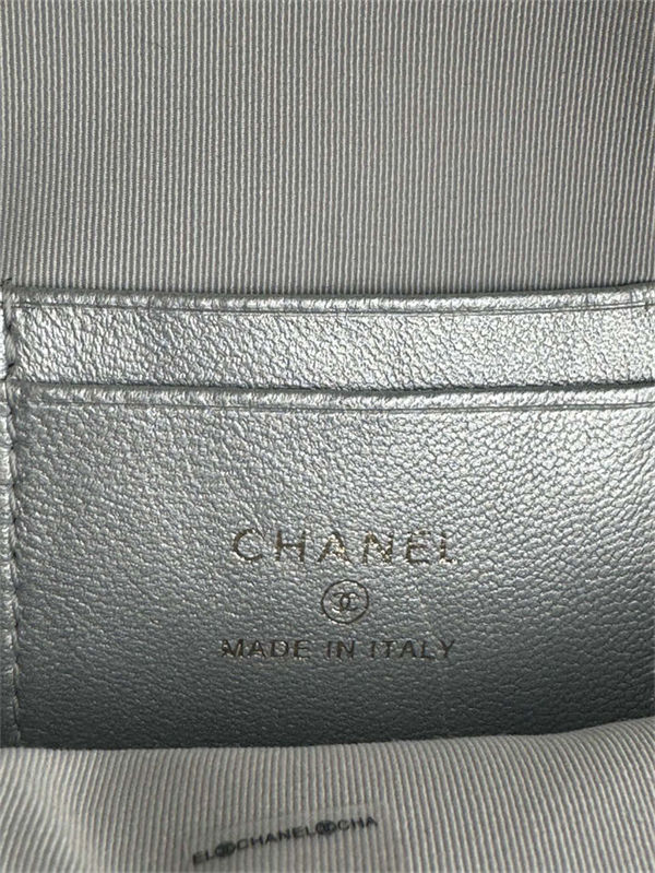 Chanel Mini Backpack Grained Calfskin Gold-Tone Metal AP3753 Silver A