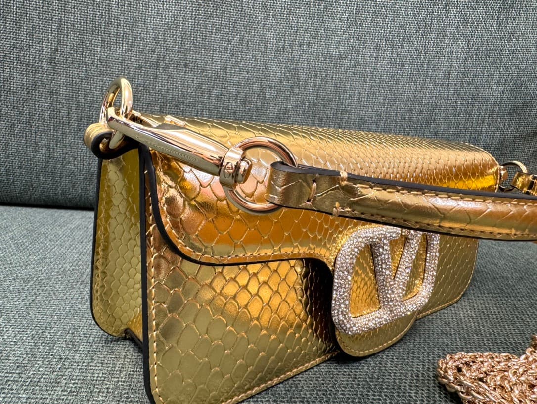 Valentino Garavani MINILOC small shoulder bag 1133S Calfskin Gold High