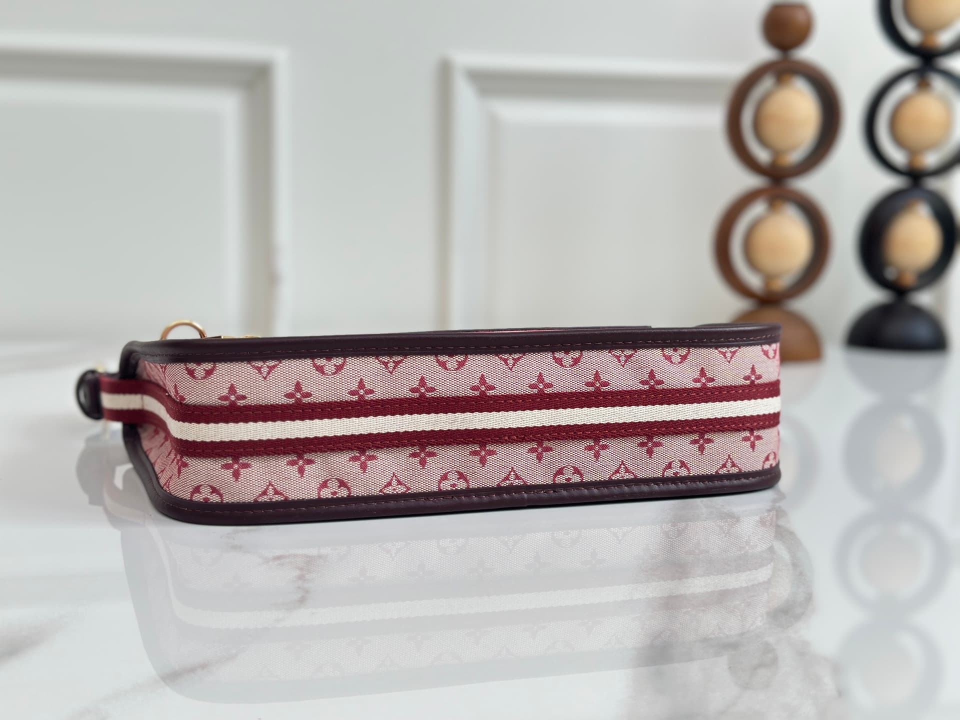 Louis Vuitton Mini Lin Pochette Kathleen Monogram Canvas Cherry-pink M92331 High