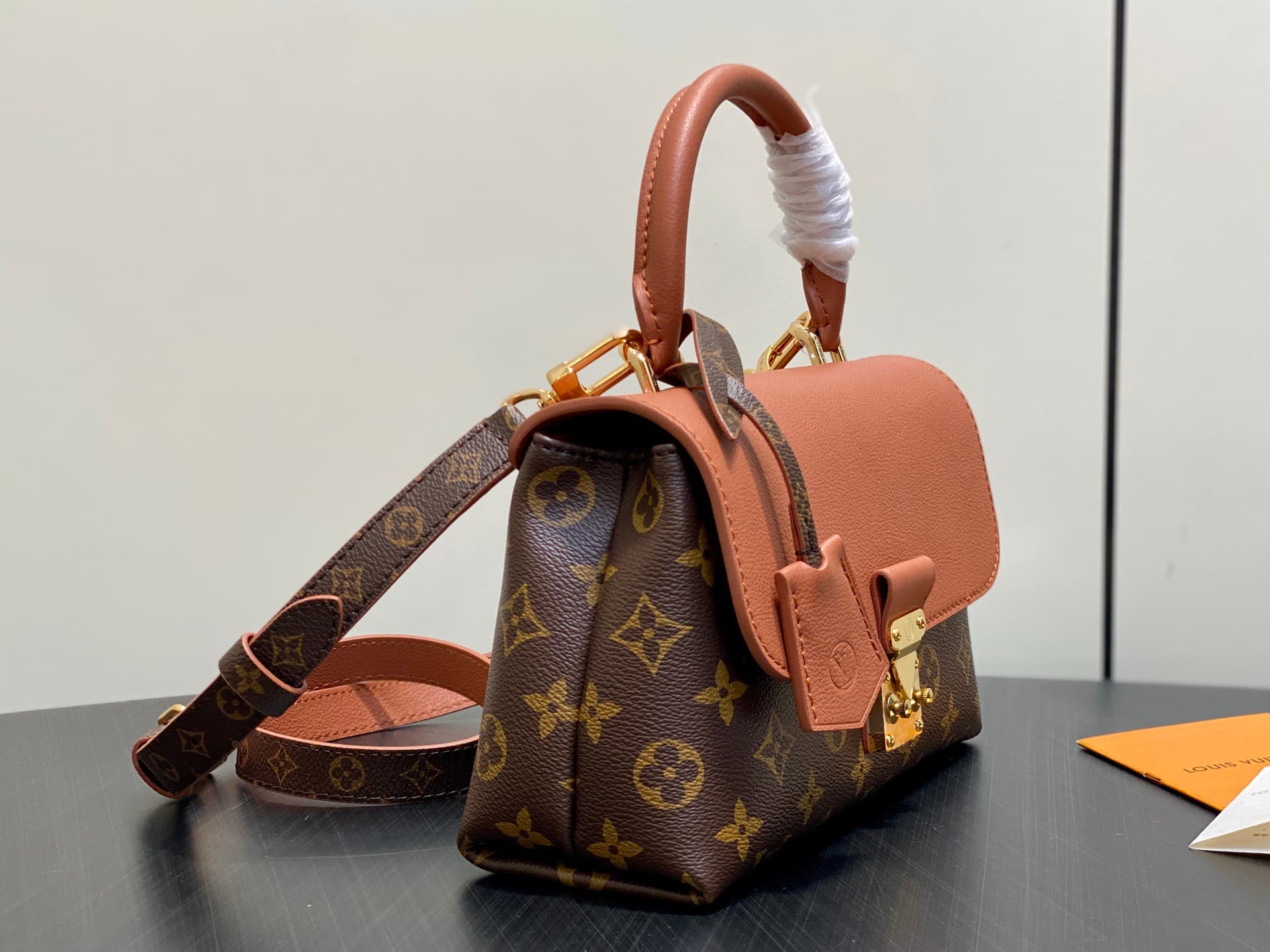 Louis Vuitton Madeleine BB Monogram Cognac Brown coated canvas M28288 High