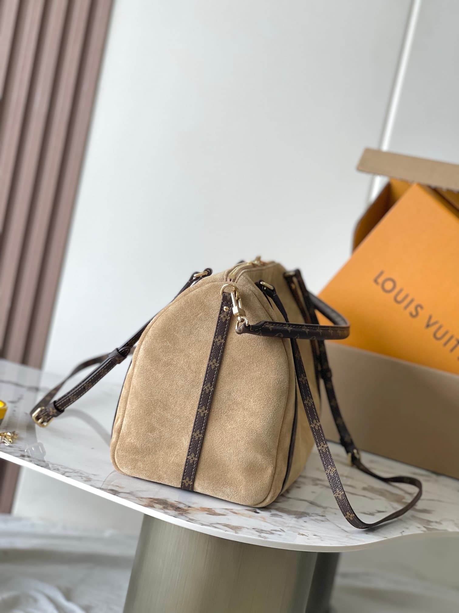 Louis Vuitton Express MM Calfskin leather Monogram/Hazelnut M26358 TOP