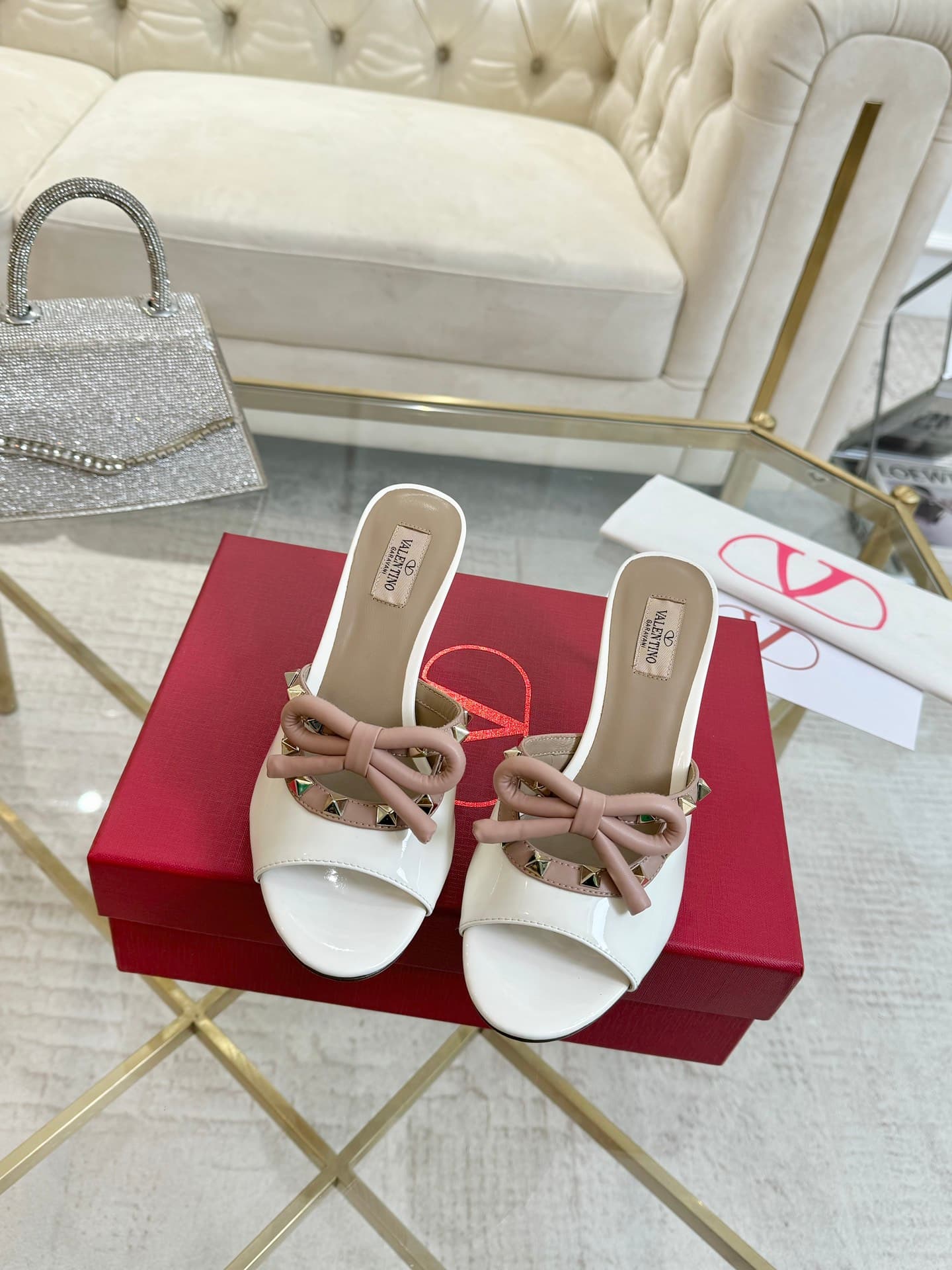 Valentino Garavani Rockstud patent leather mule Shoes Women
