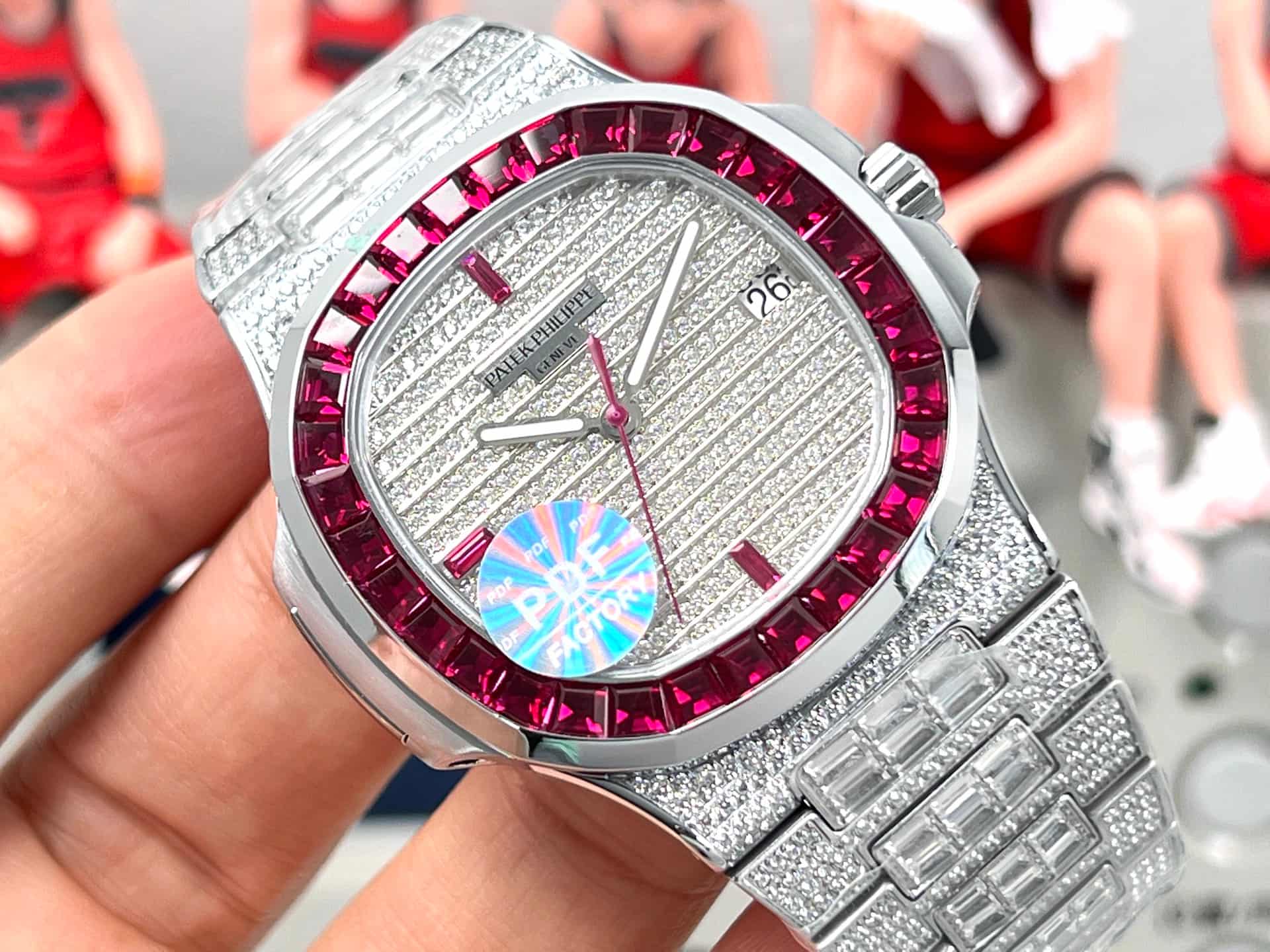 Patek Philippe Nautilus with Paved Diamond TOP