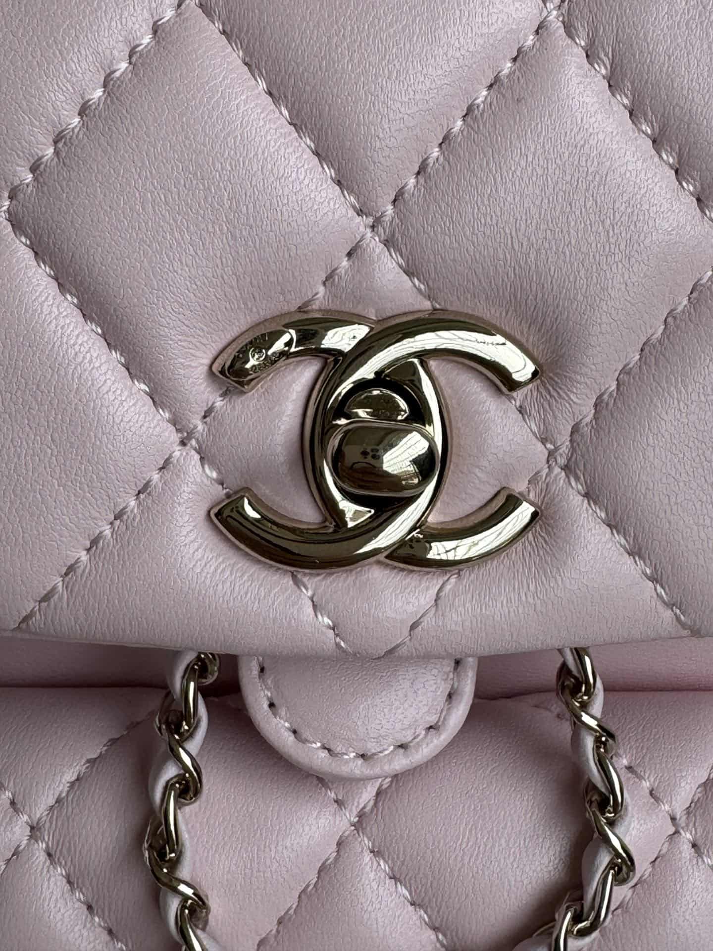Chanel Small Quilted Duma Backpack Lambskin AS2908 Pink High