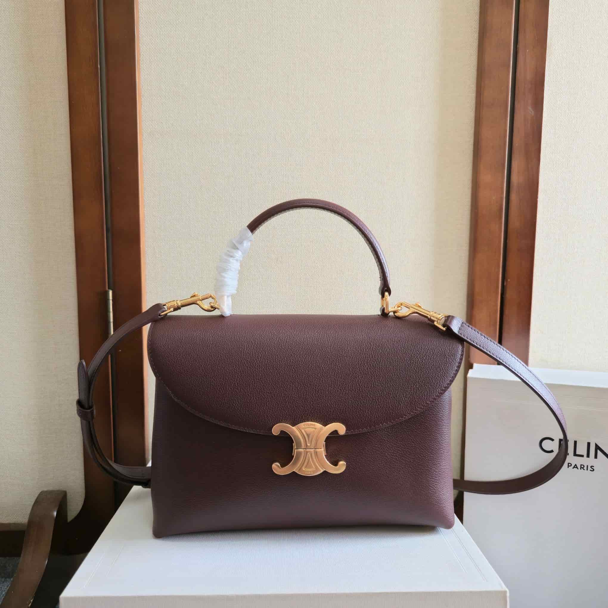 Celine Small Nino bag in Drak Brown Supple Calfskin High