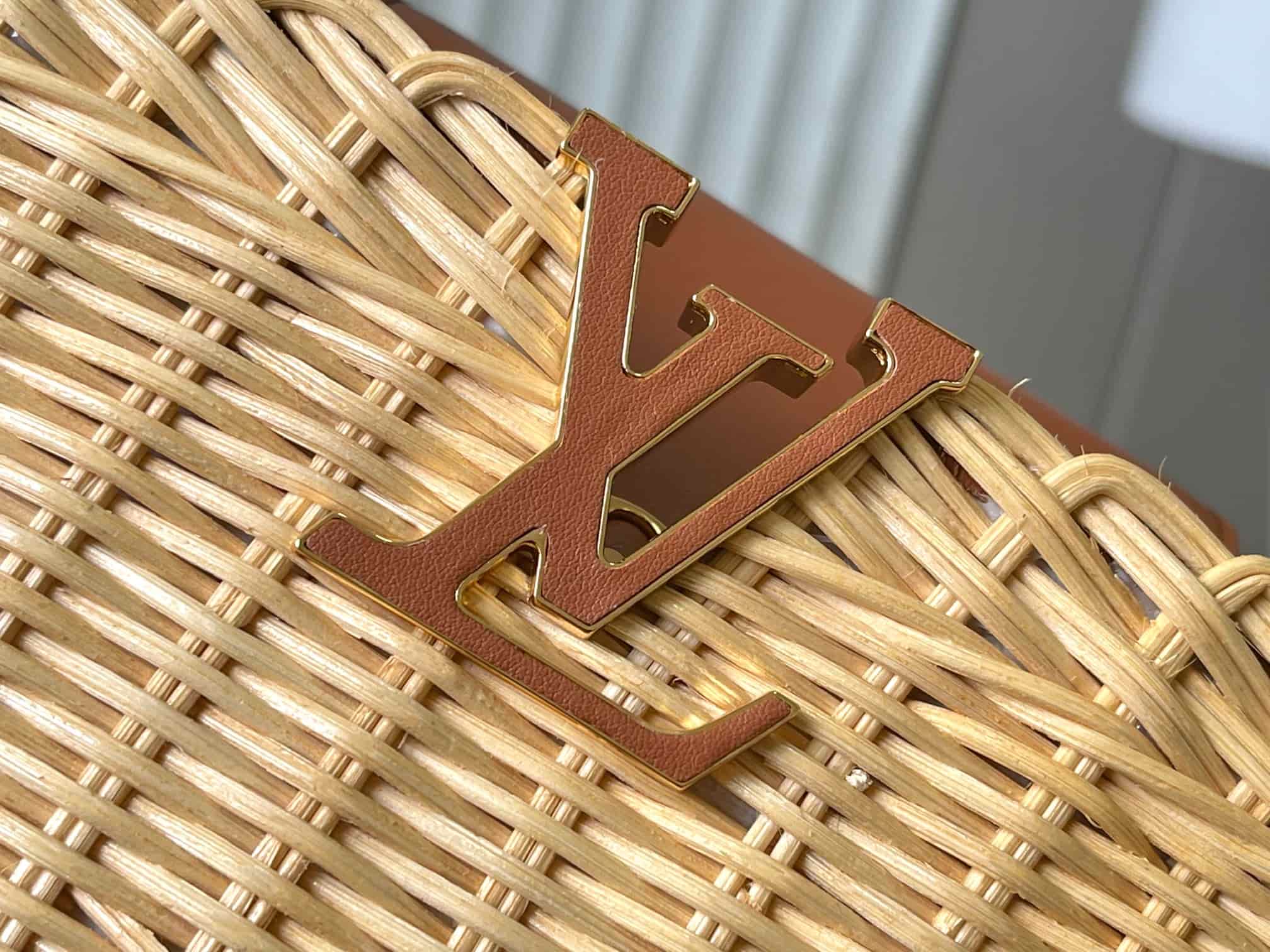 Louis Vuitton Capucines BB Rattan and cowhide leather M26025 Tan Top
